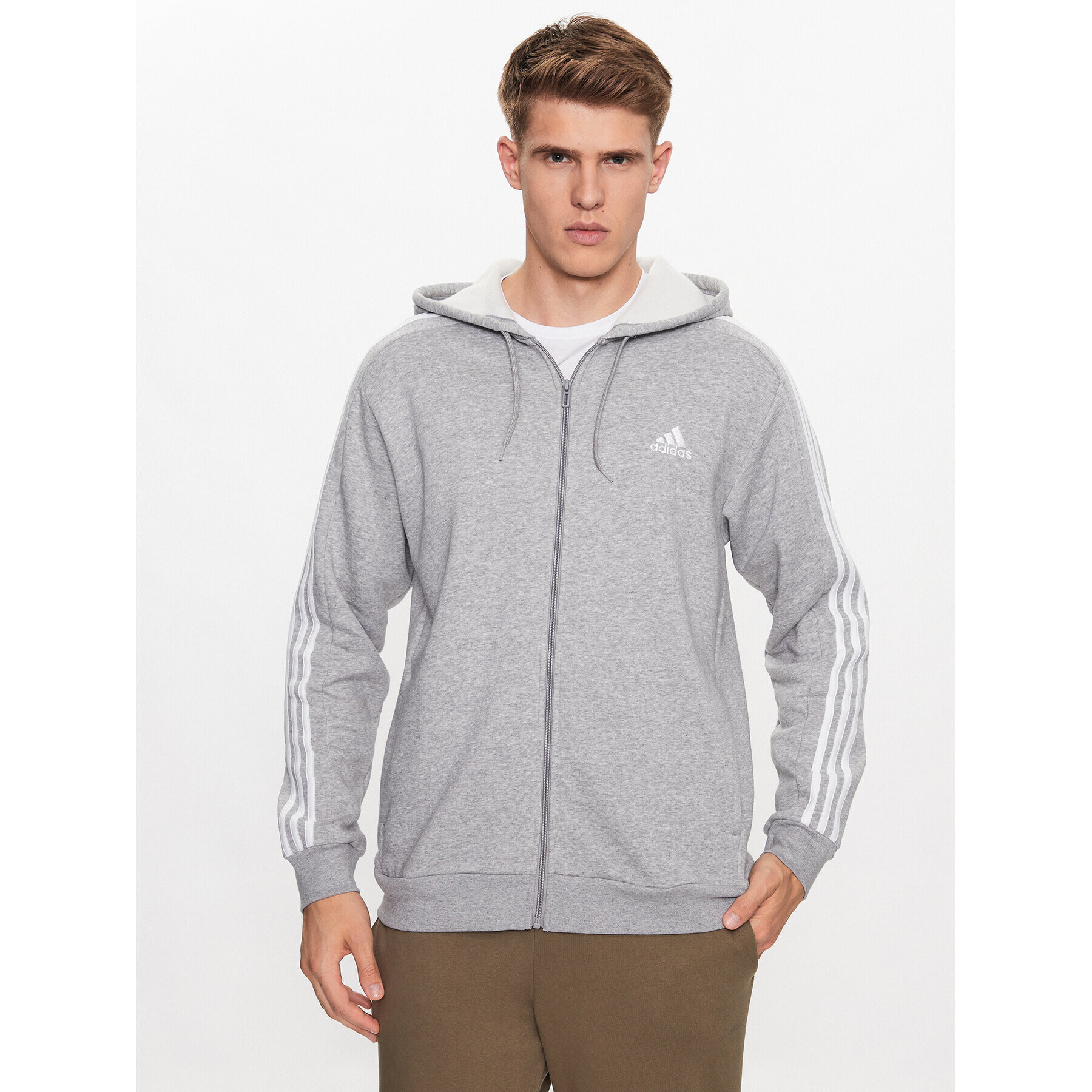 adidas Mikina IJ6479 Šedá Regular Fit - Pepit.cz