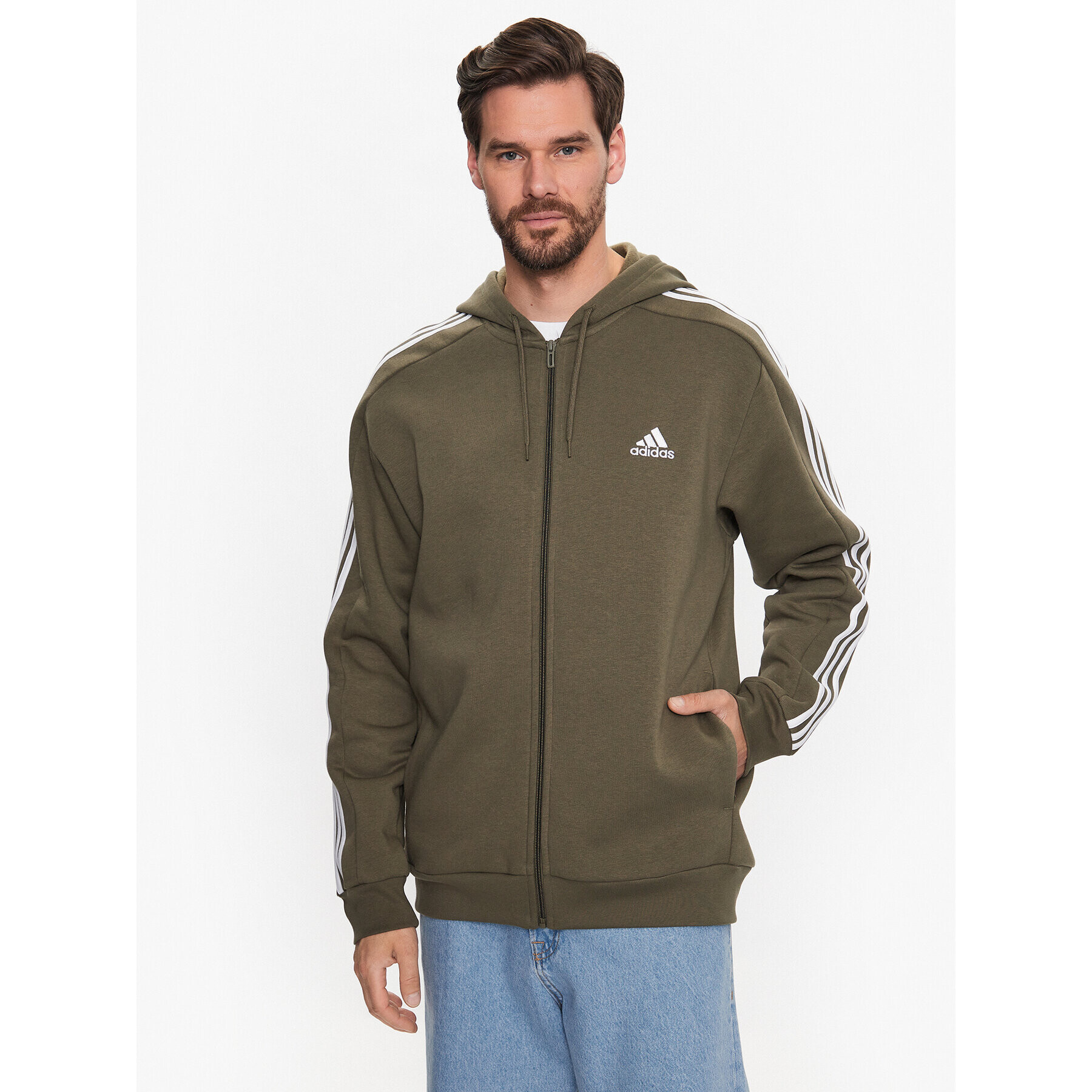 adidas Mikina IJ6492 Zelená Regular Fit - Pepit.cz