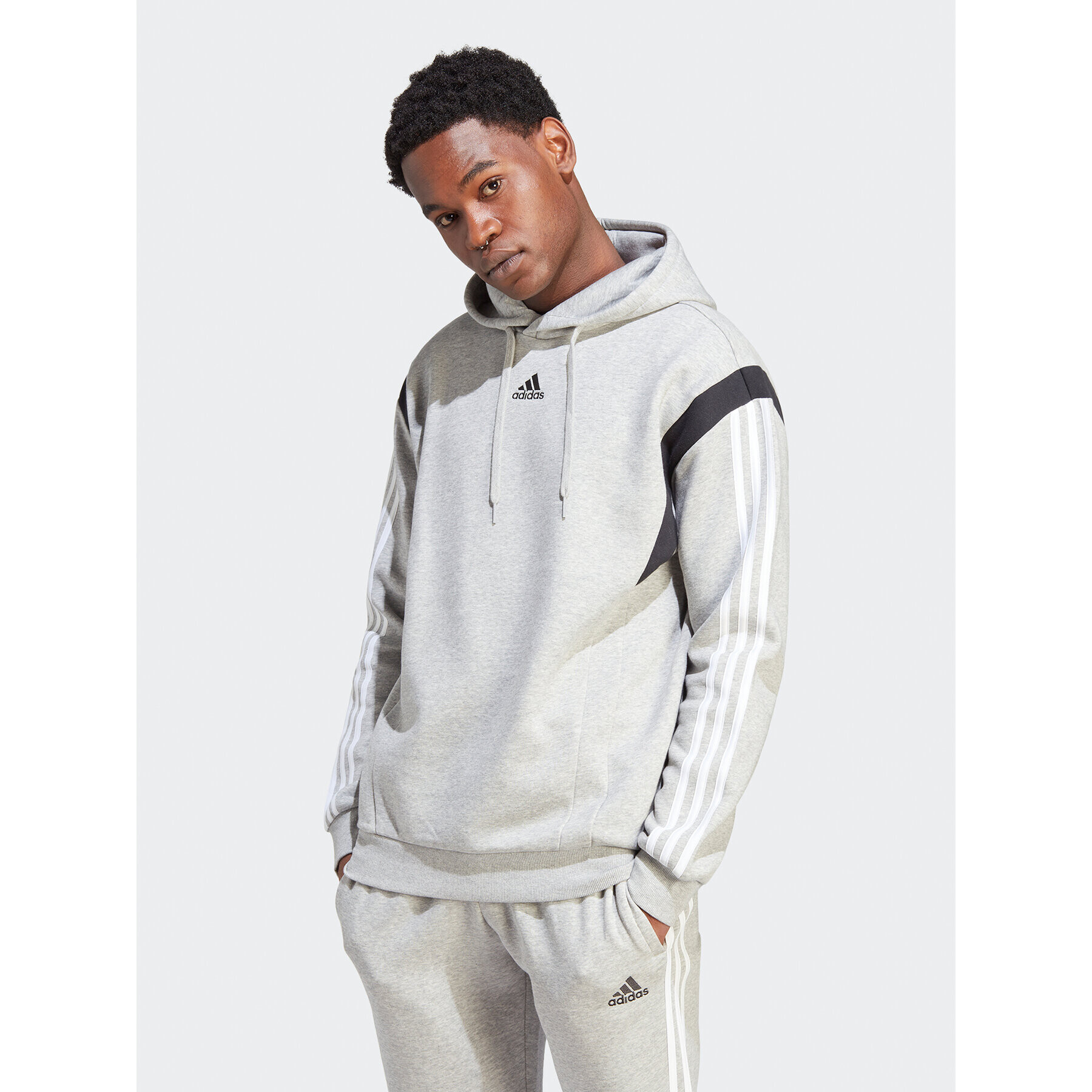 adidas Mikina IP2249 Šedá Regular Fit - Pepit.cz