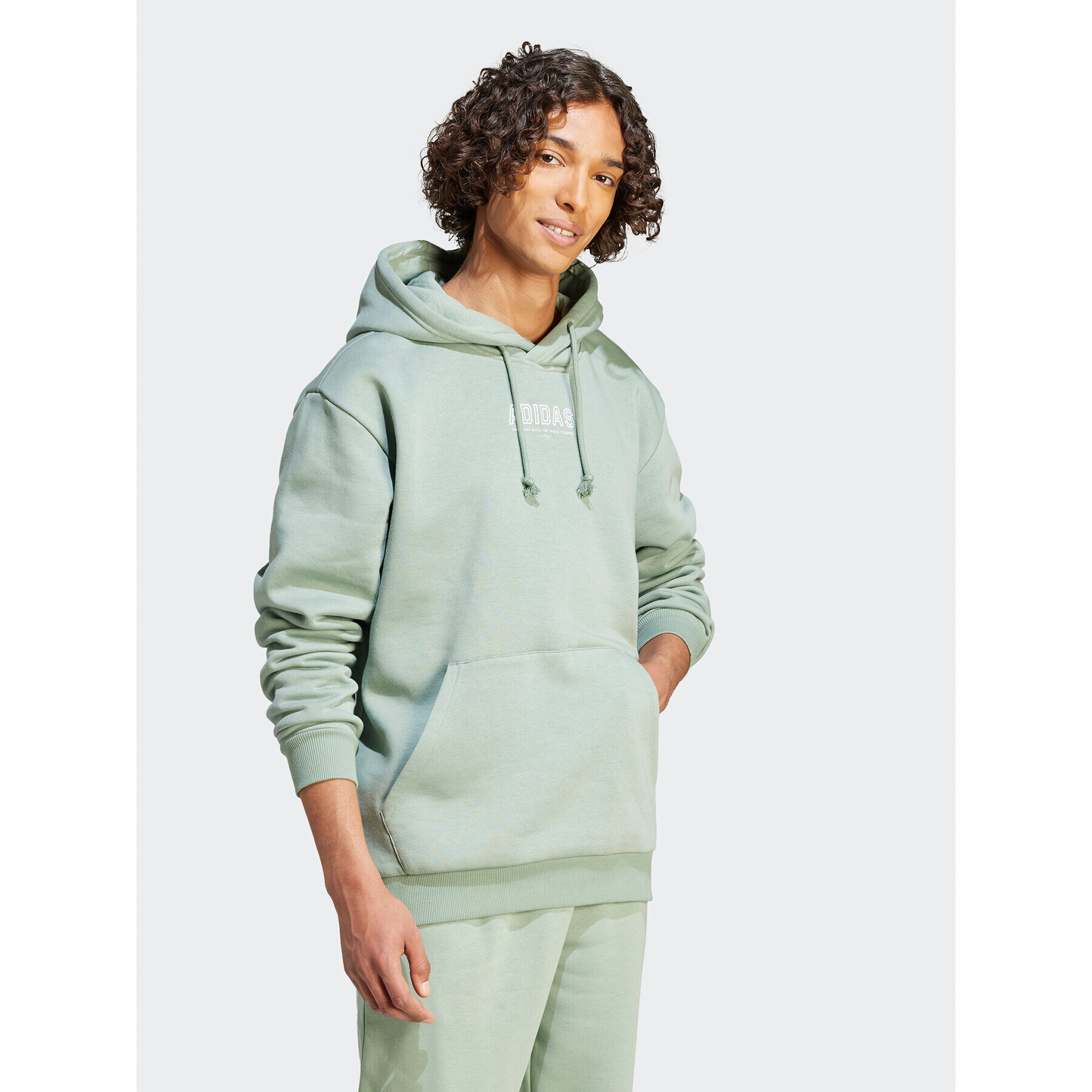 adidas Mikina IR8358 Zelená Loose Fit - Pepit.cz