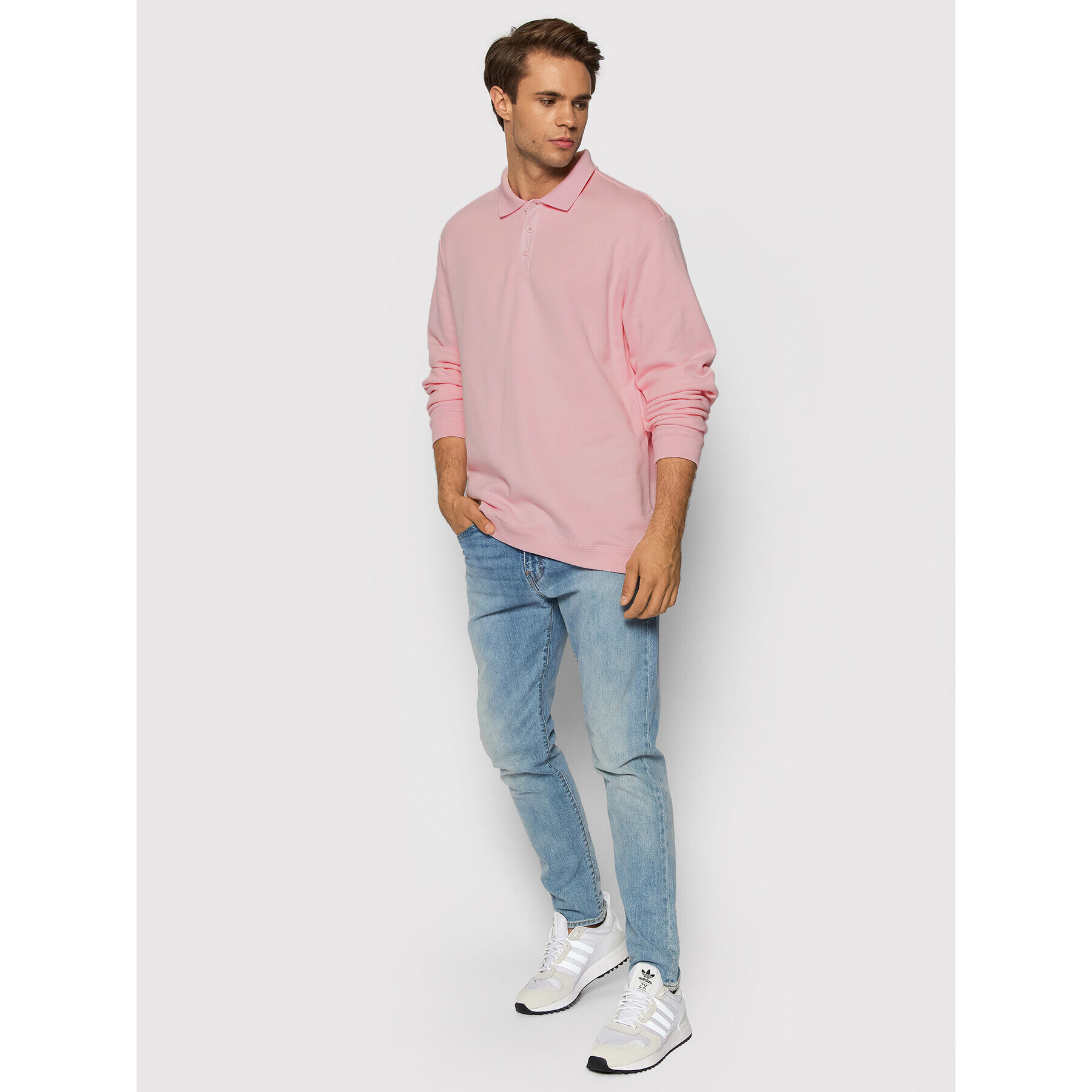 adidas Mikina Jumper H11461 Růžová Regular Fit - Pepit.cz