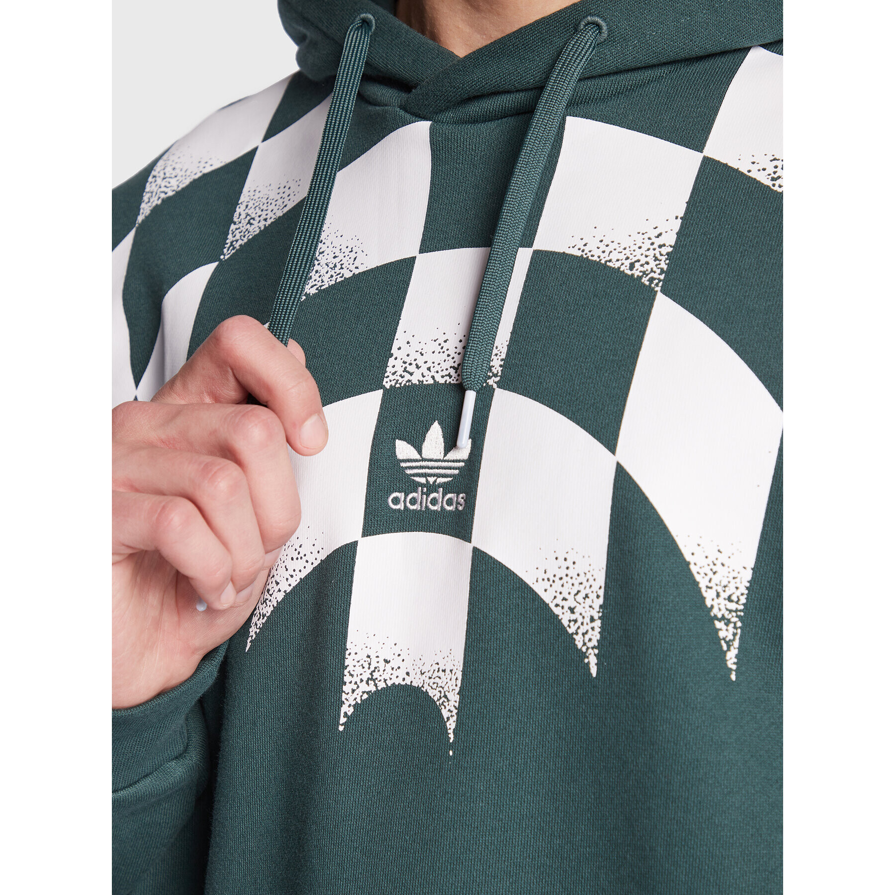 adidas Mikina Rekive Graphic HK7355 Zelená Relaxed Fit - Pepit.cz