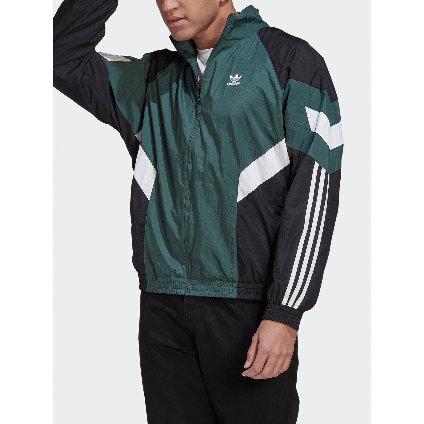 adidas Mikina Rekive HK7321 Zelená Loose Fit - Pepit.cz