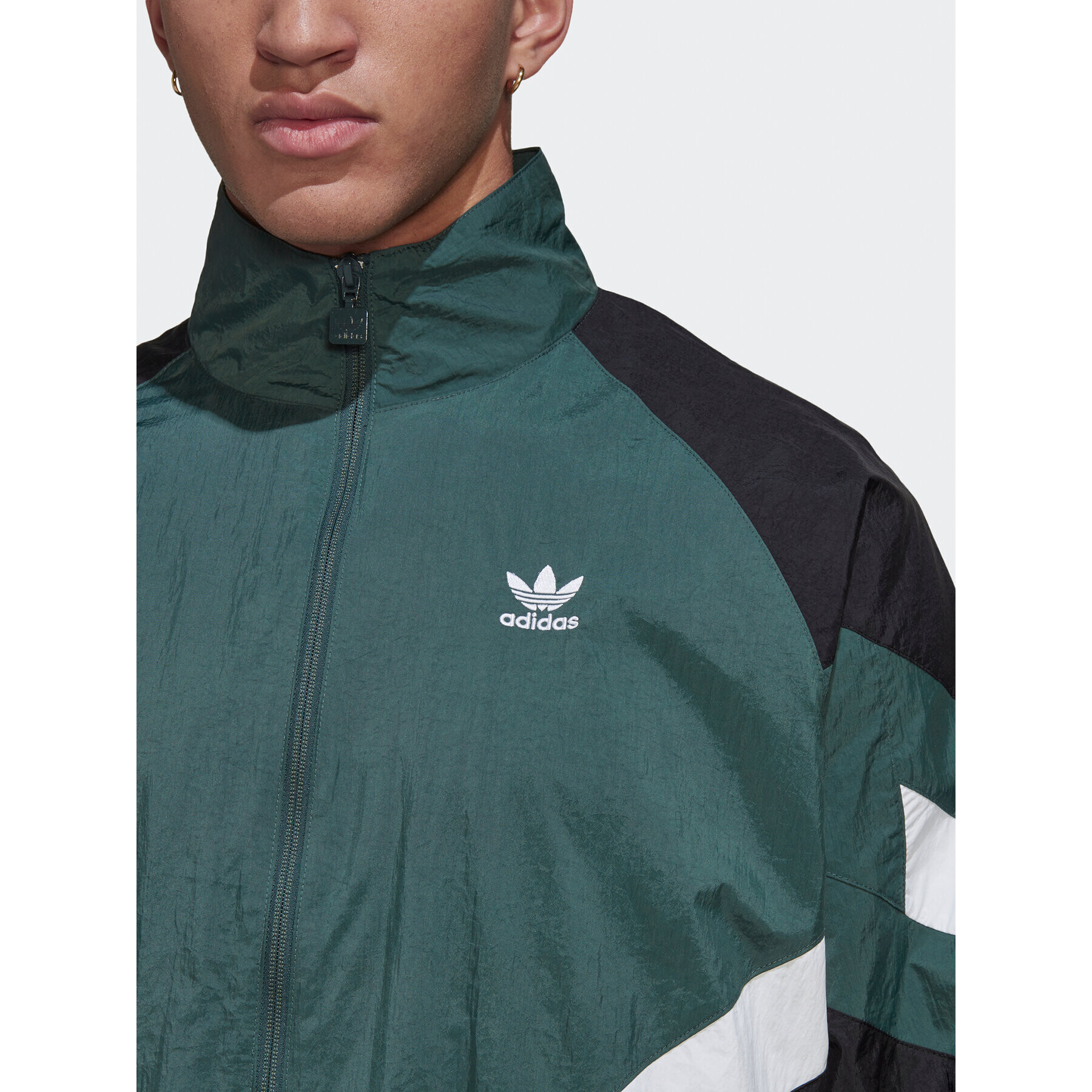 adidas Mikina Rekive HK7321 Zelená Loose Fit - Pepit.cz