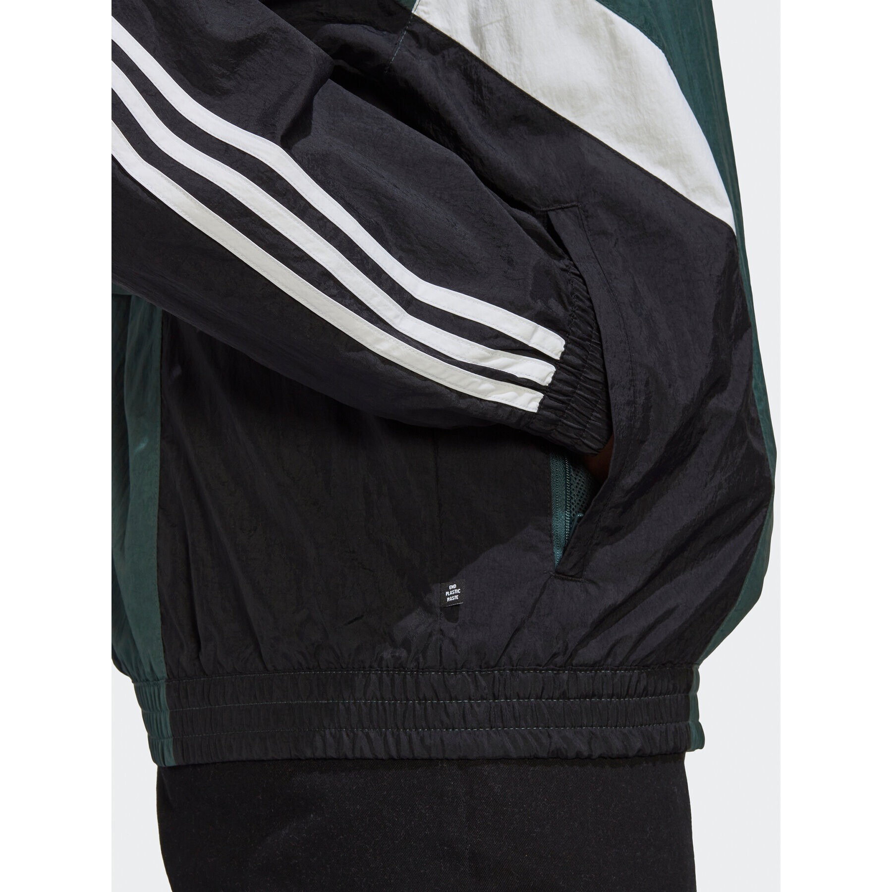 adidas Mikina Rekive HK7321 Zelená Loose Fit - Pepit.cz