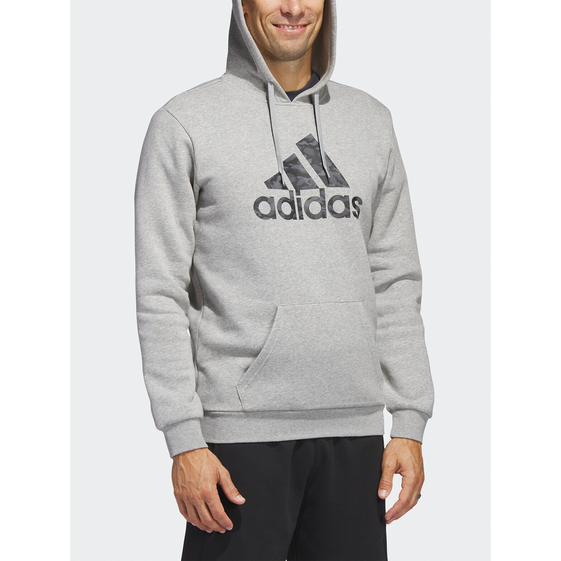 adidas Mikina Sportswear Camo Hoodie HA7210 Šedá Regular Fit - Pepit.cz