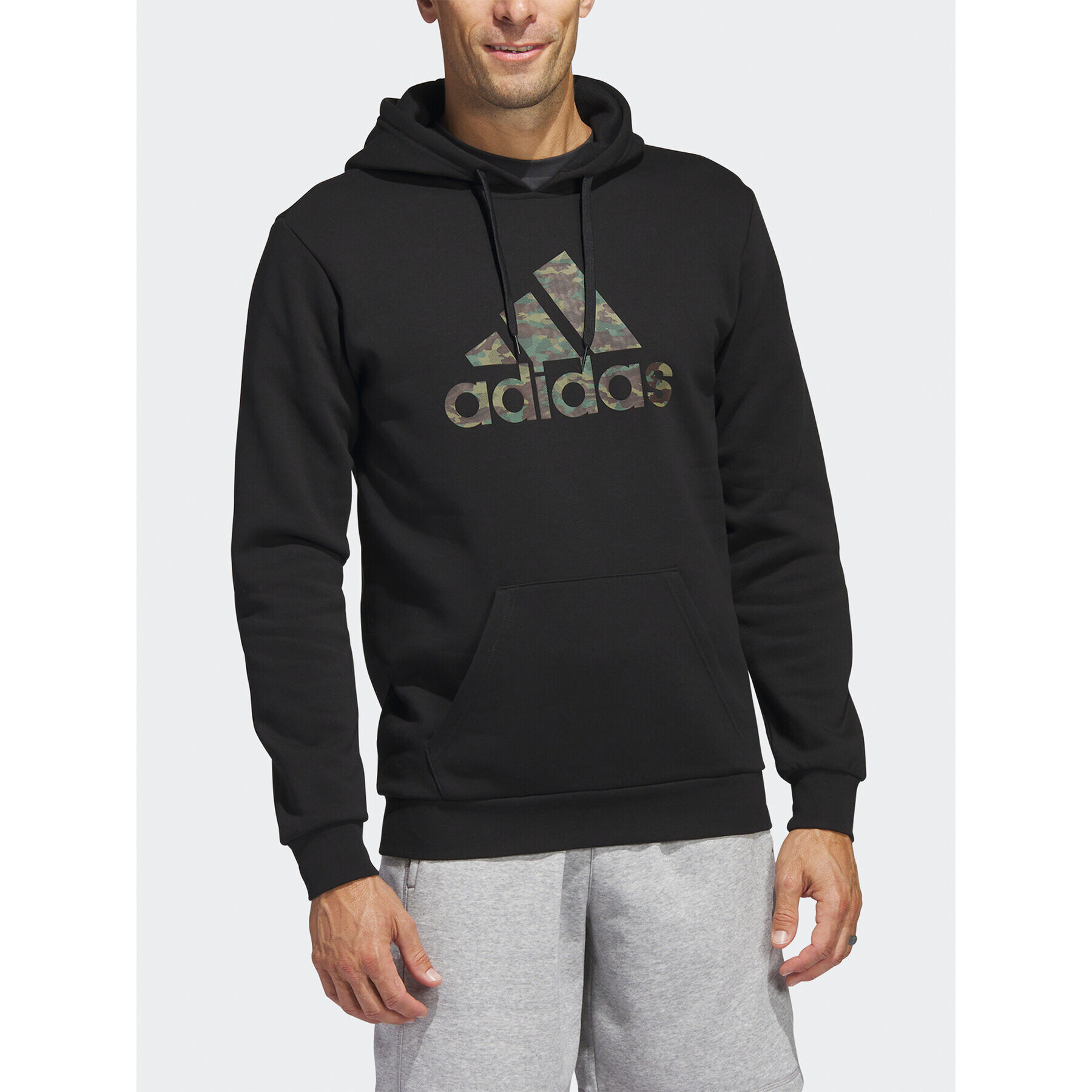 adidas Mikina Sportswear Camo Hoodie HS3217 Černá Regular Fit - Pepit.cz