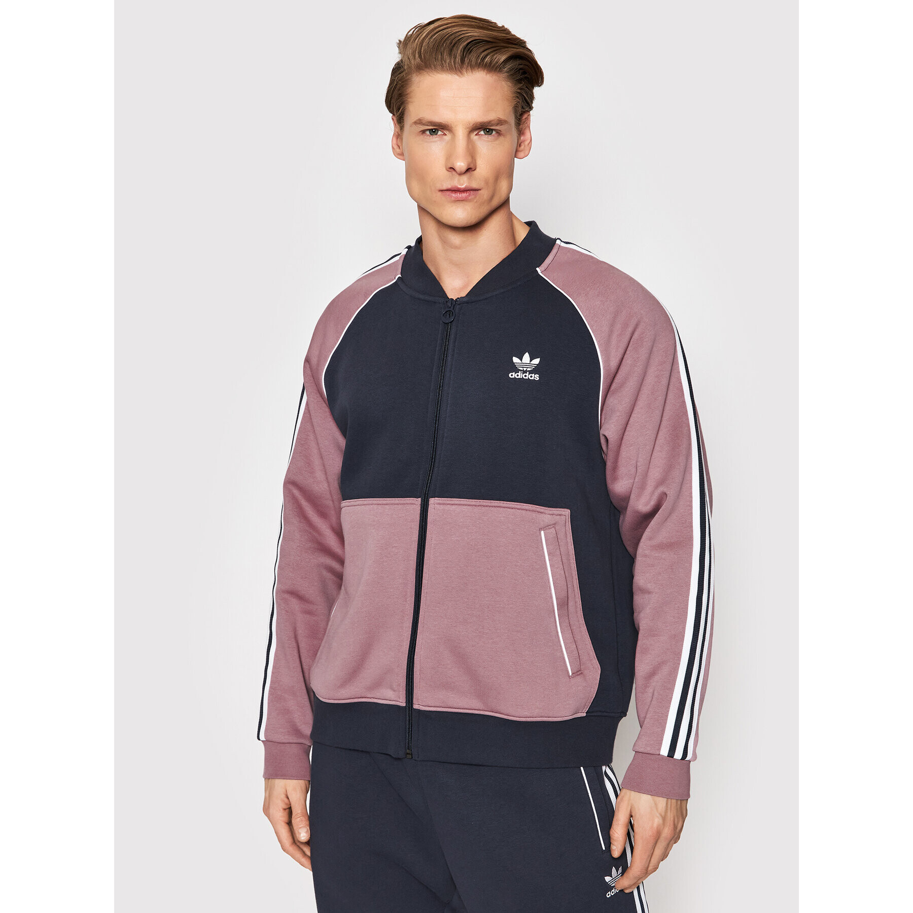 adidas Mikina Sst Fleece Track HC2081 Tmavomodrá Regular Fit - Pepit.cz