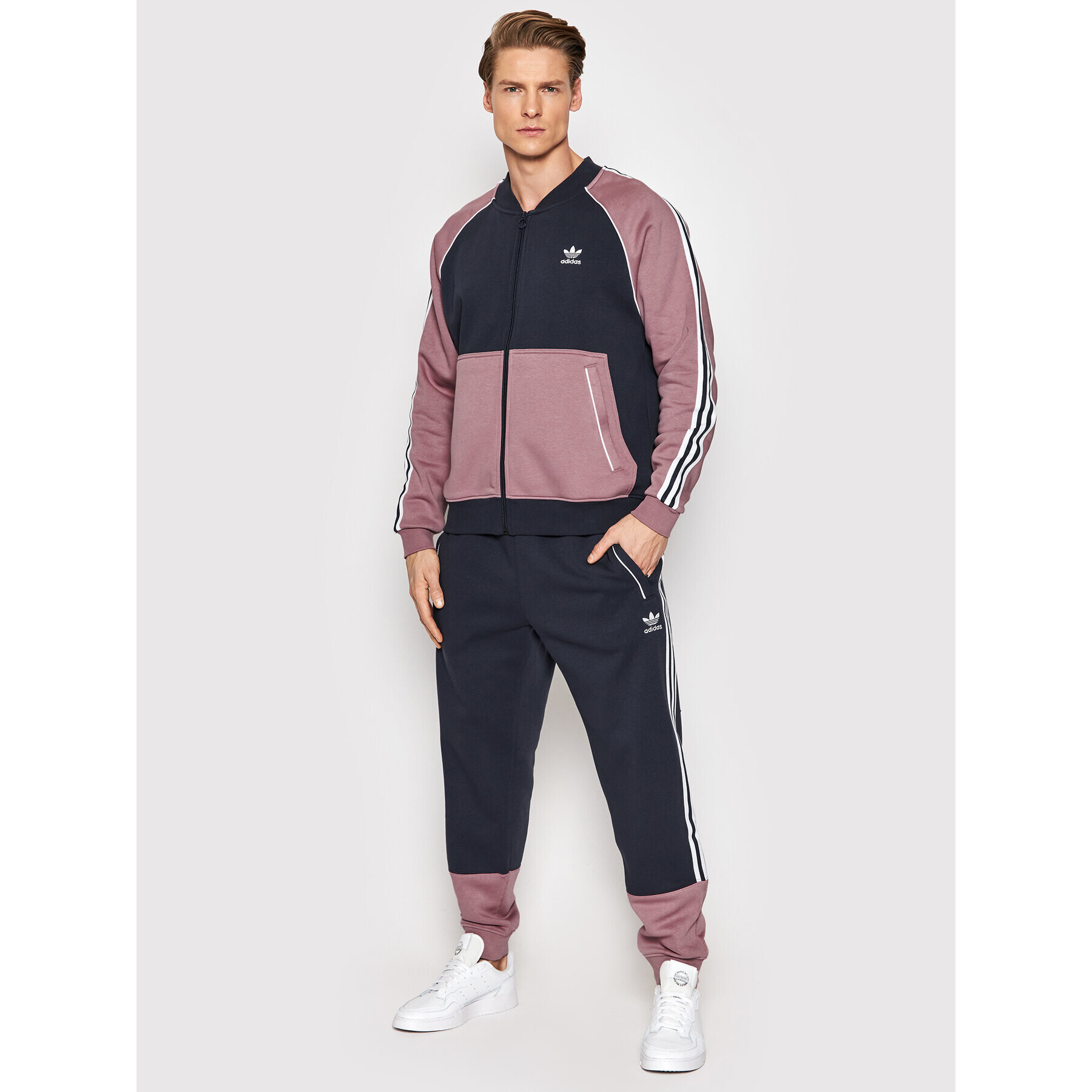 adidas Mikina Sst Fleece Track HC2081 Tmavomodrá Regular Fit - Pepit.cz