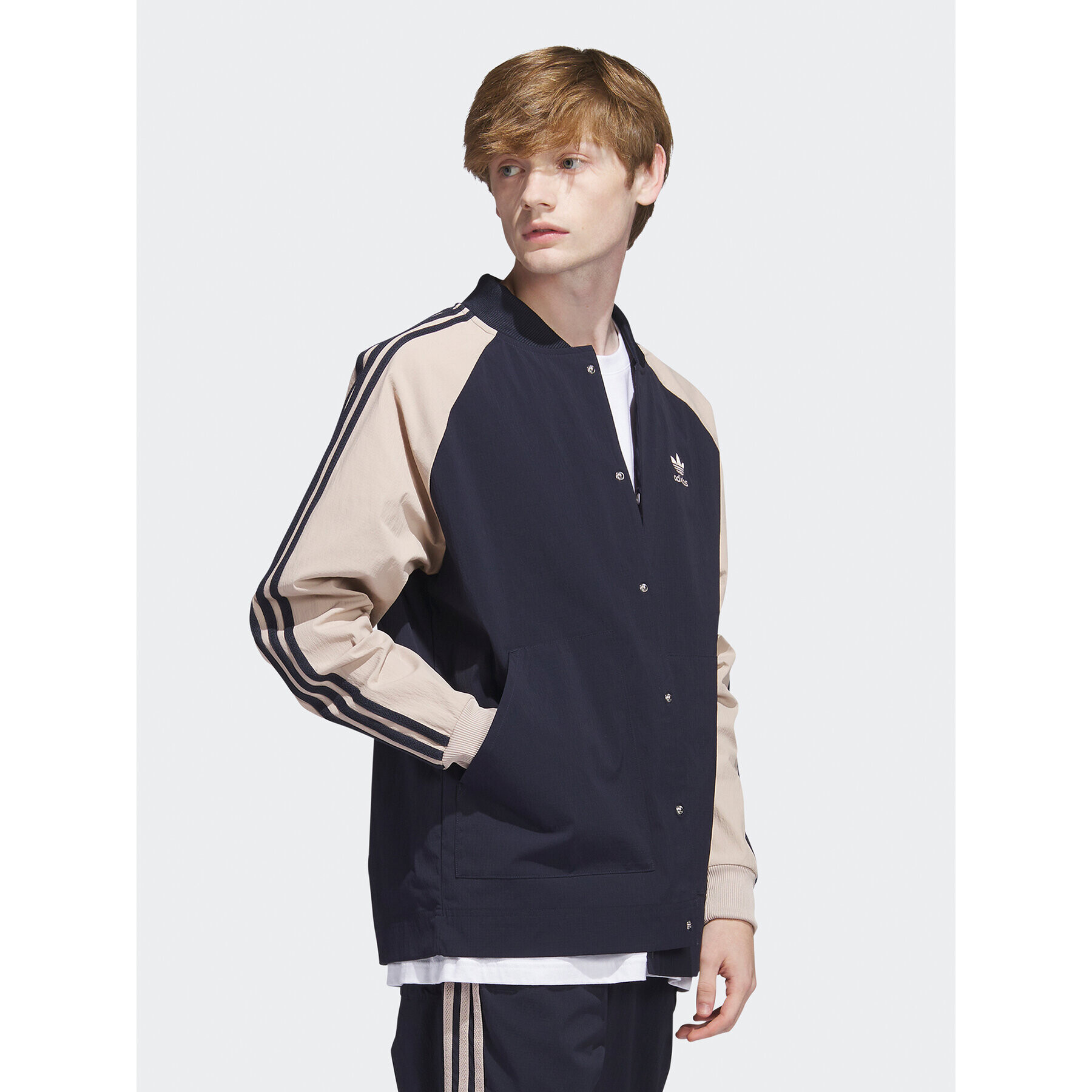 adidas Mikina SST Woven Jacket IC5543 Modrá Regular Fit - Pepit.cz