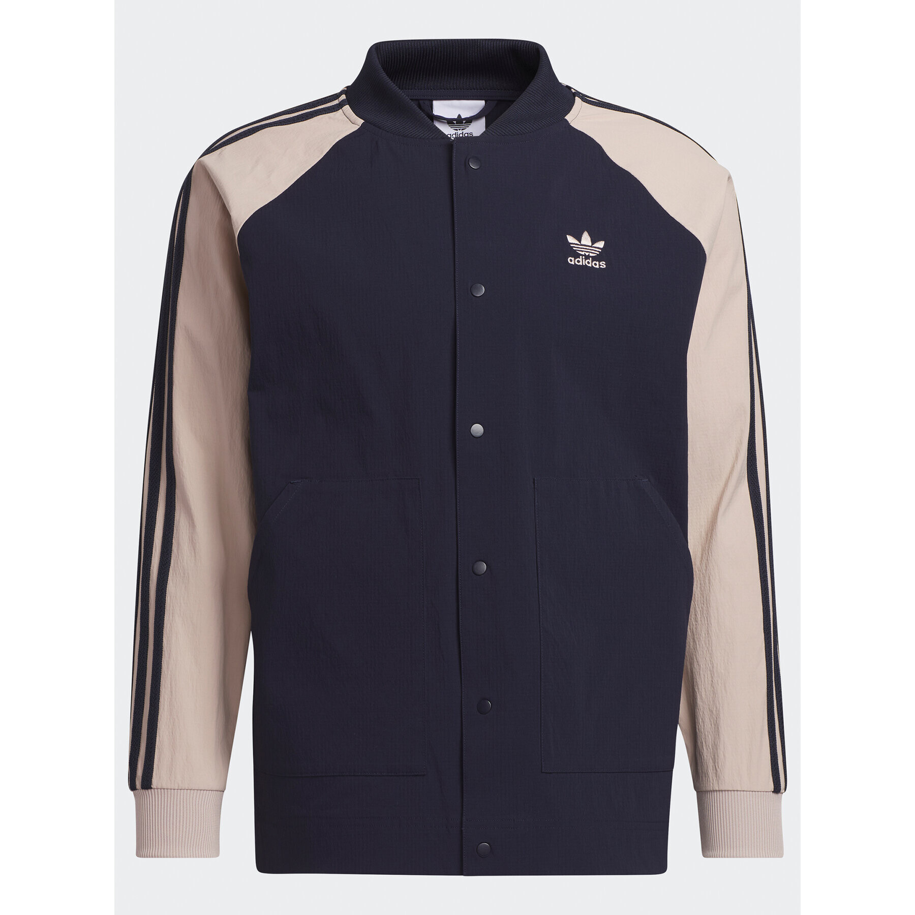 adidas Mikina SST Woven Jacket IC5543 Modrá Regular Fit - Pepit.cz