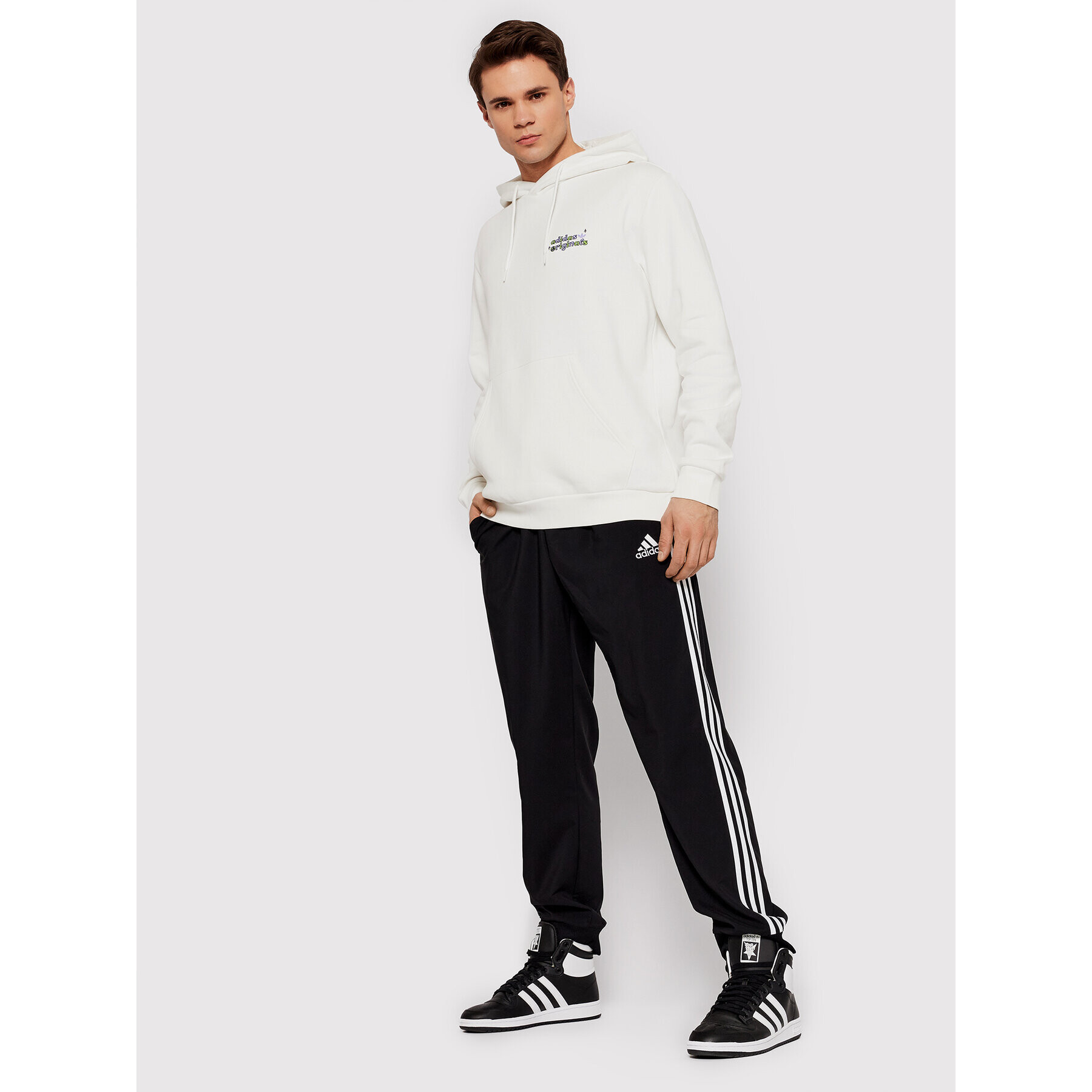 adidas Mikina Stoked Alie HC7108 Bílá Regular Fit - Pepit.cz