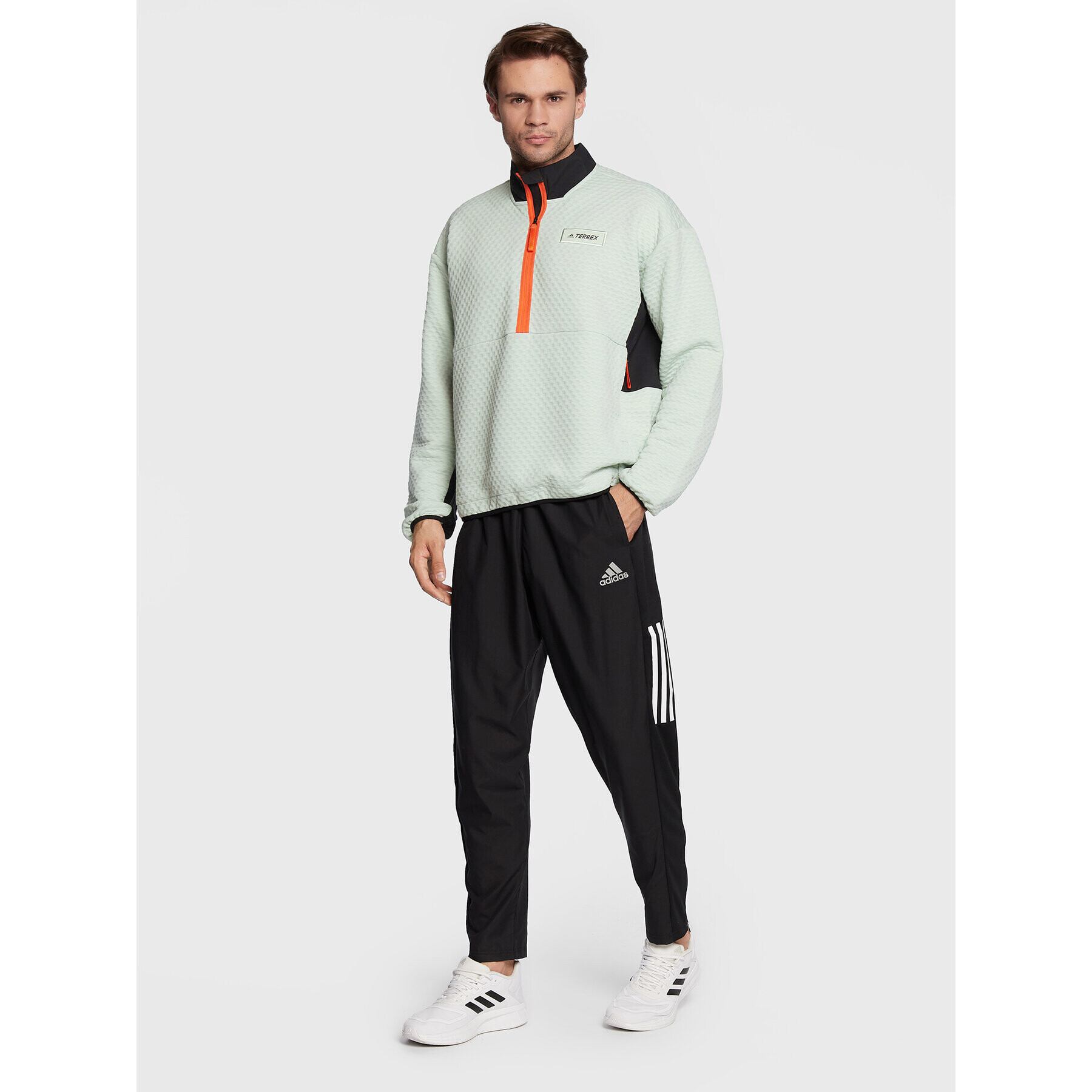 adidas Mikina Terrex Hike HH9251 Zelená Regular Fit - Pepit.cz