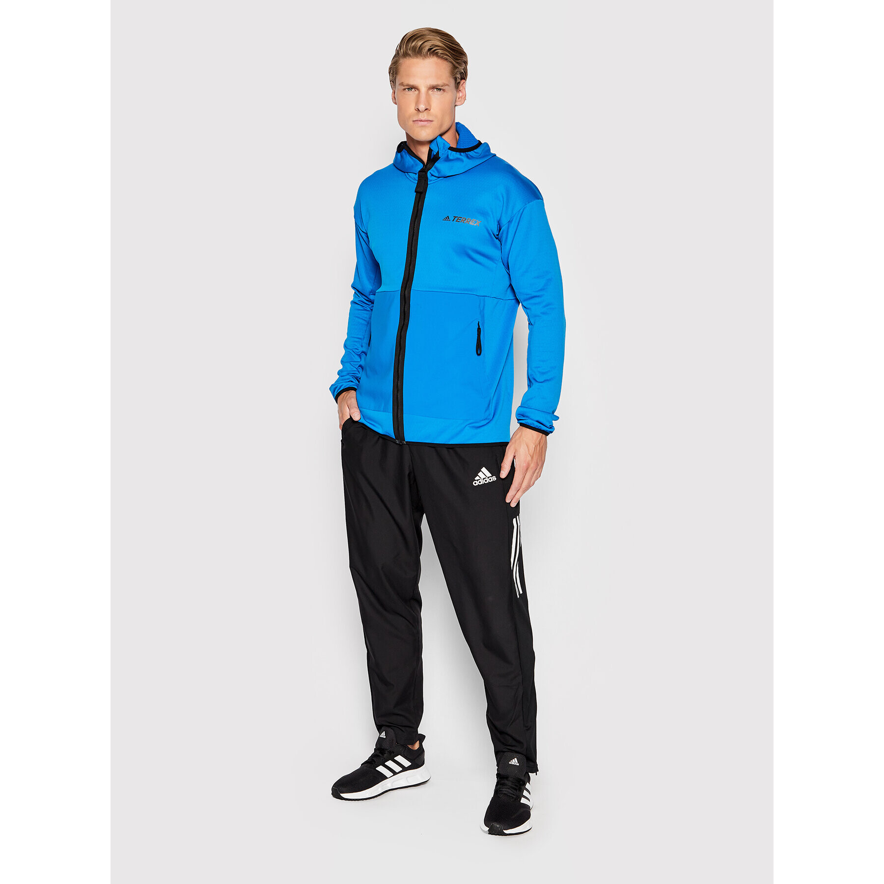 adidas Mikina Terrex Tech Fleece Lite H51489 Modrá Regular Fit - Pepit.cz