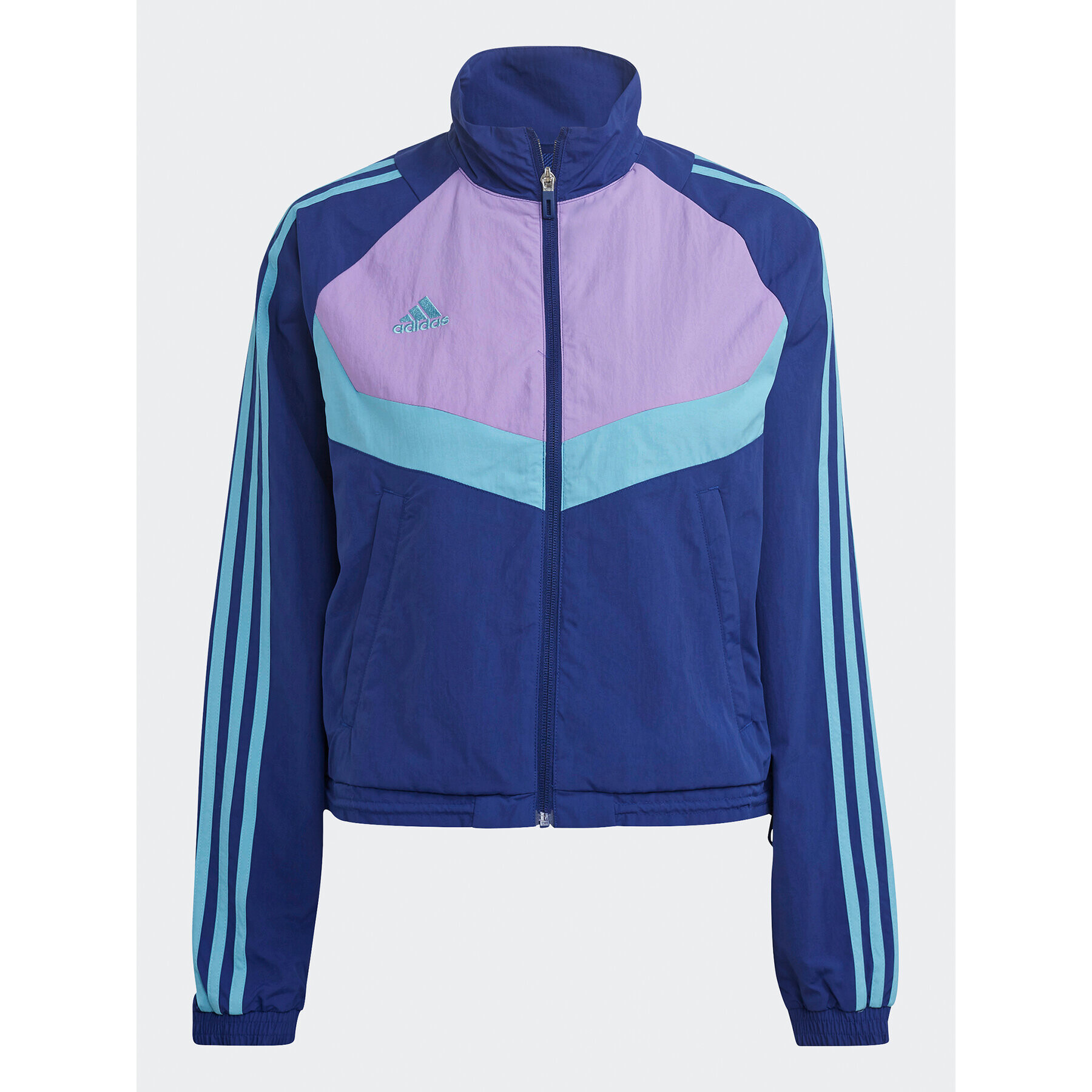 adidas Mikina Tiro Woven Track Top HS7482 Modrá Regular Fit - Pepit.cz