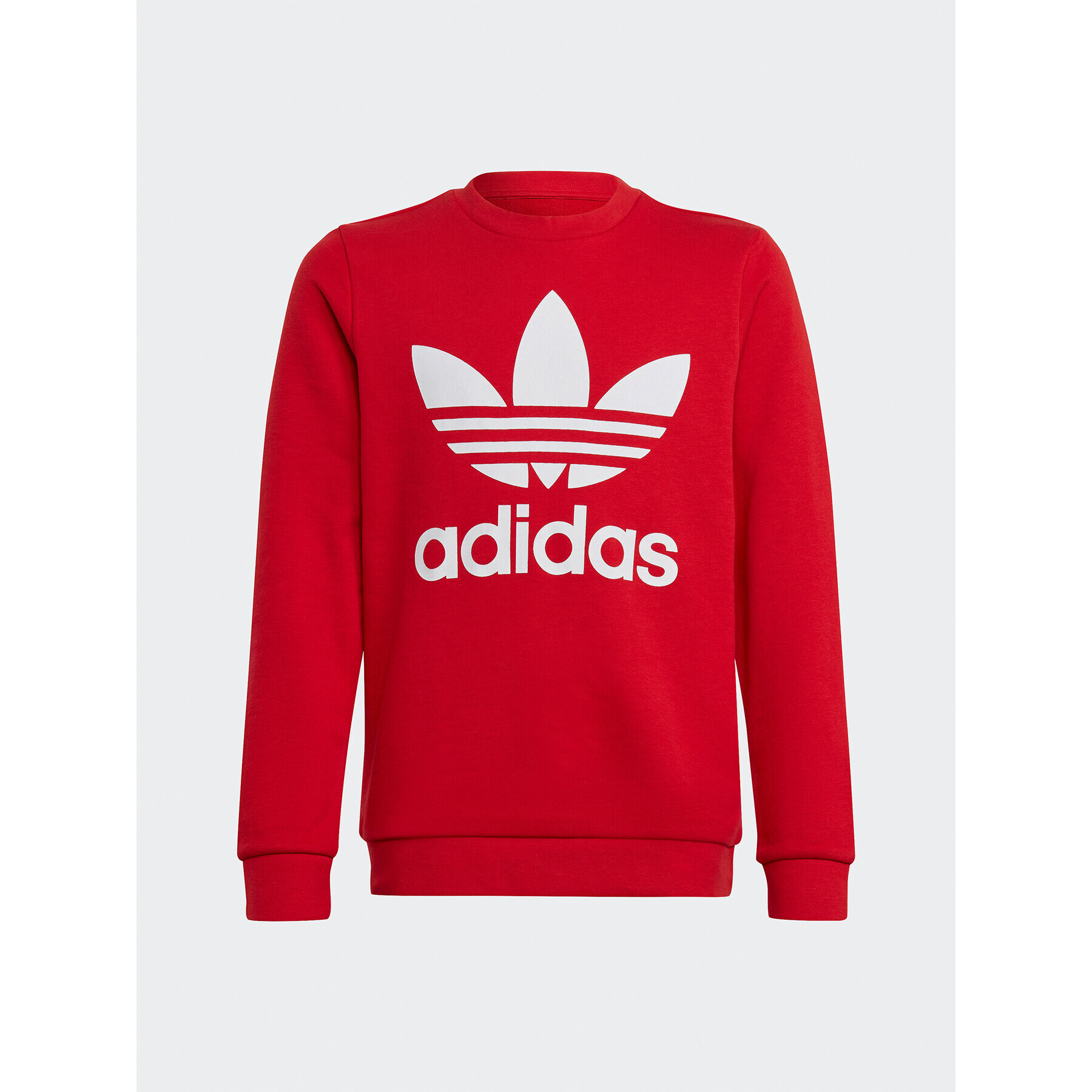 adidas Mikina Trefoil Crew Sweatshirt IB9974 Červená Regular Fit - Pepit.cz