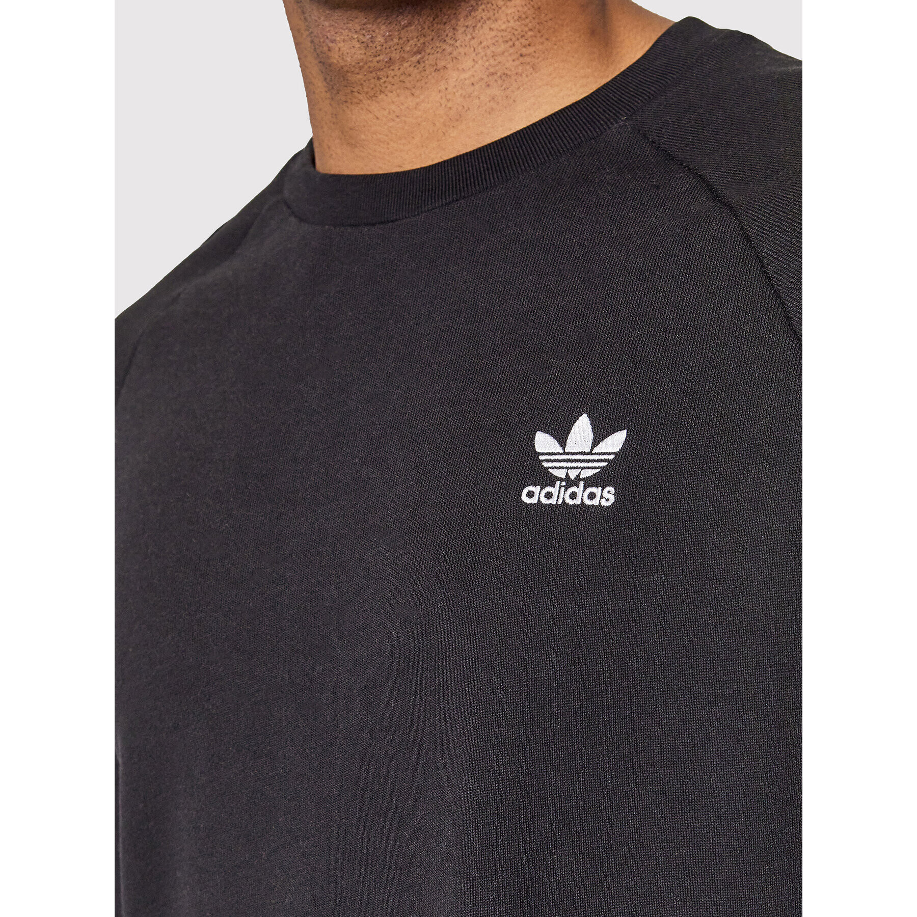 adidas Mikina Trefoil Essentials Crewneck DV1600 Černá Standard Fit - Pepit.cz