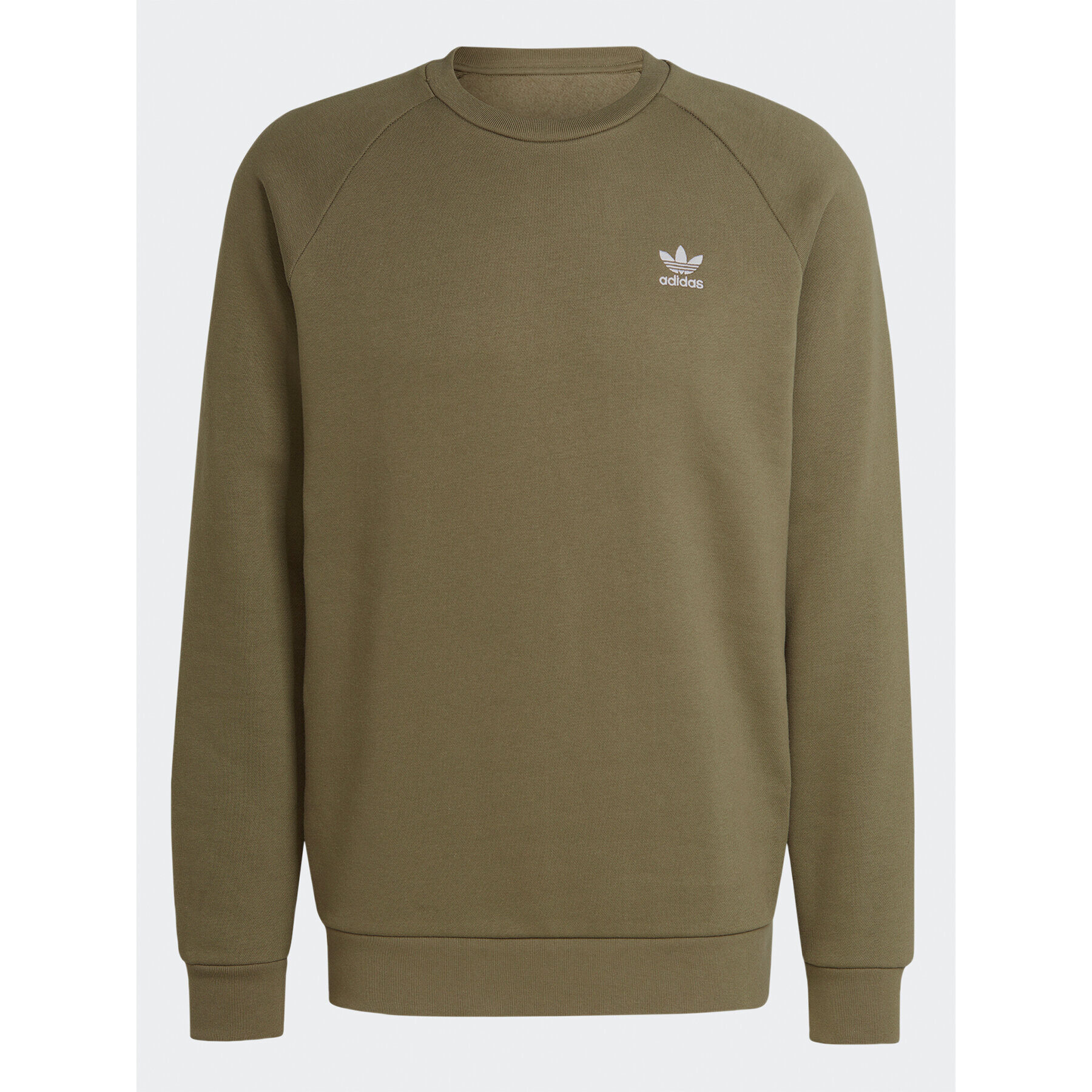 adidas Mikina Trefoil Essentials Crewneck Sweatshirt IB1408 Zelená Regular Fit - Pepit.cz