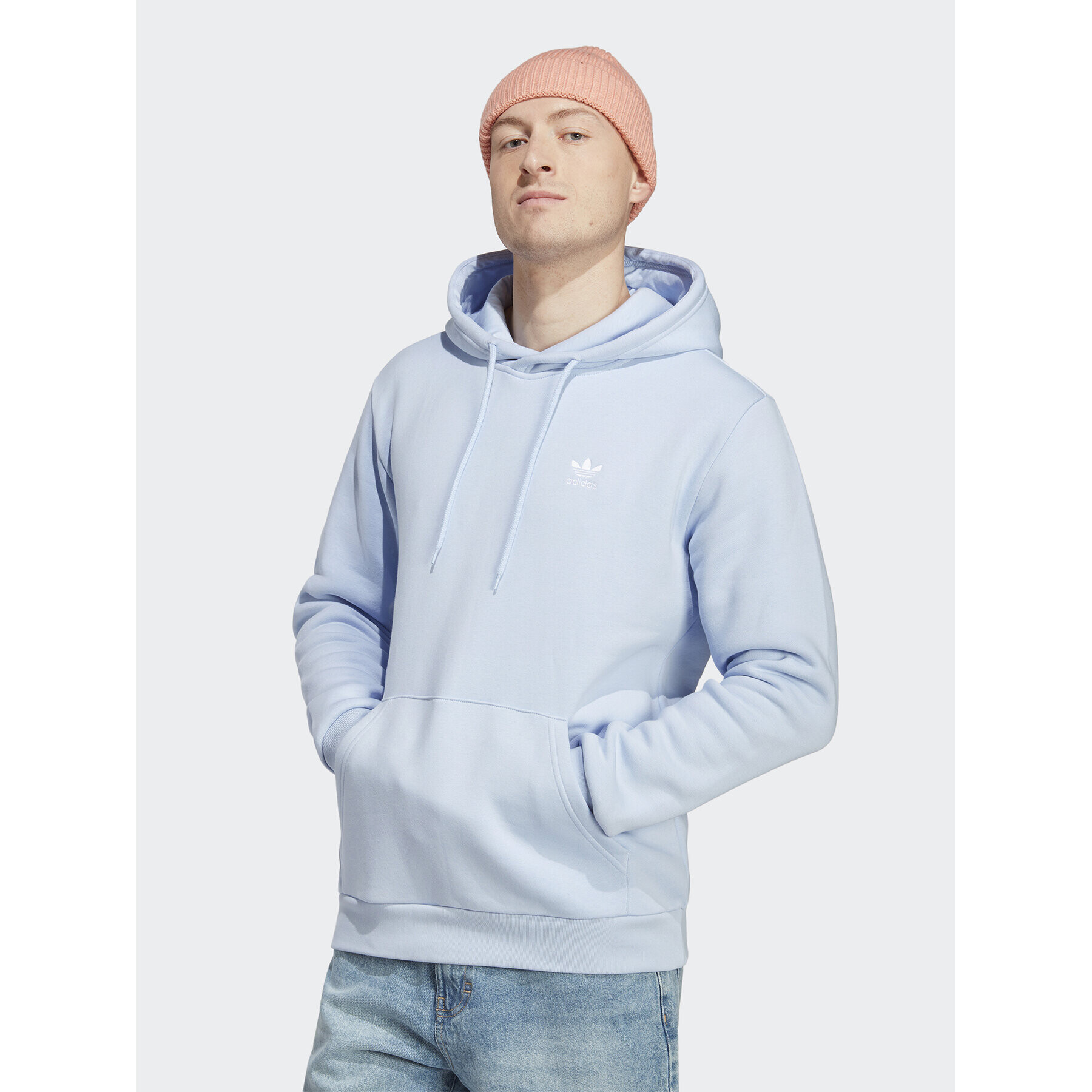 adidas Mikina Trefoil Essentials Hoodie IA4889 Modrá Regular Fit - Pepit.cz