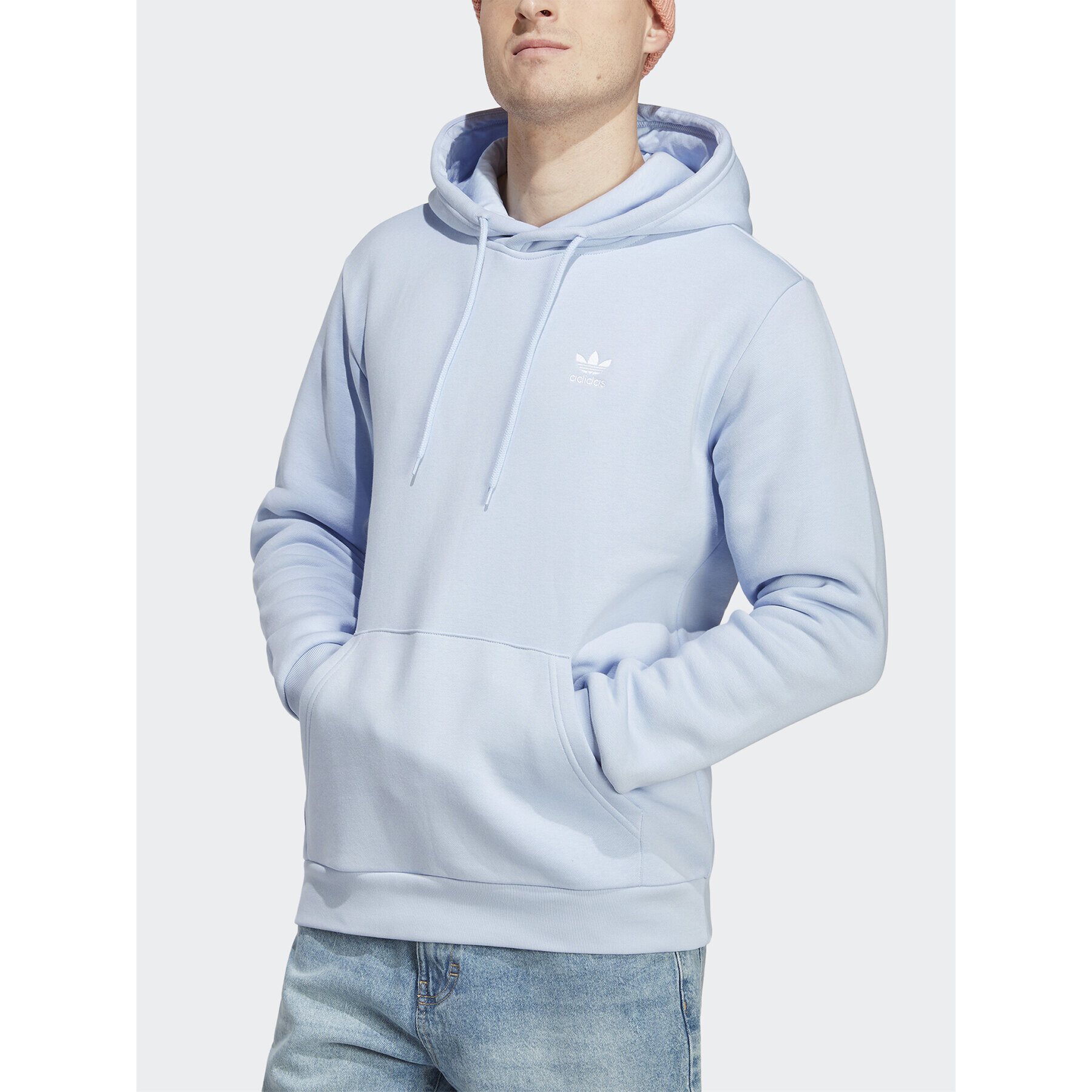 adidas Mikina Trefoil Essentials Hoodie IA4889 Modrá Regular Fit - Pepit.cz