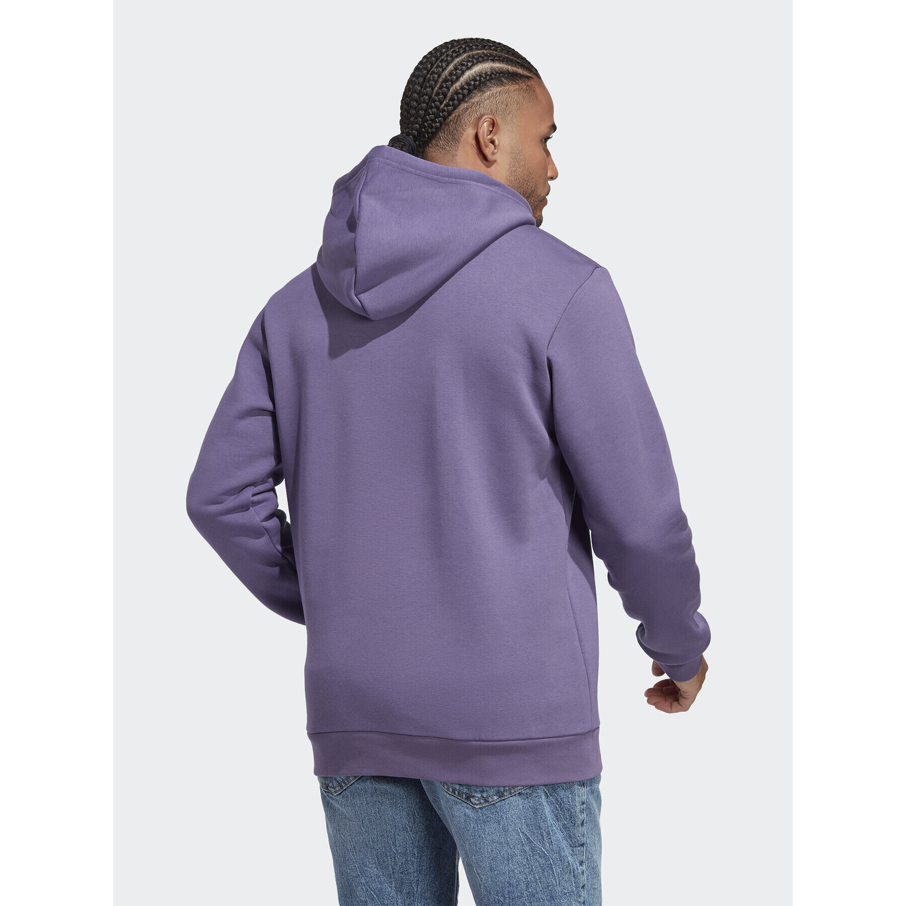 adidas Mikina Trefoil Essentials Hoodie IA4892 Fialová Regular Fit - Pepit.cz