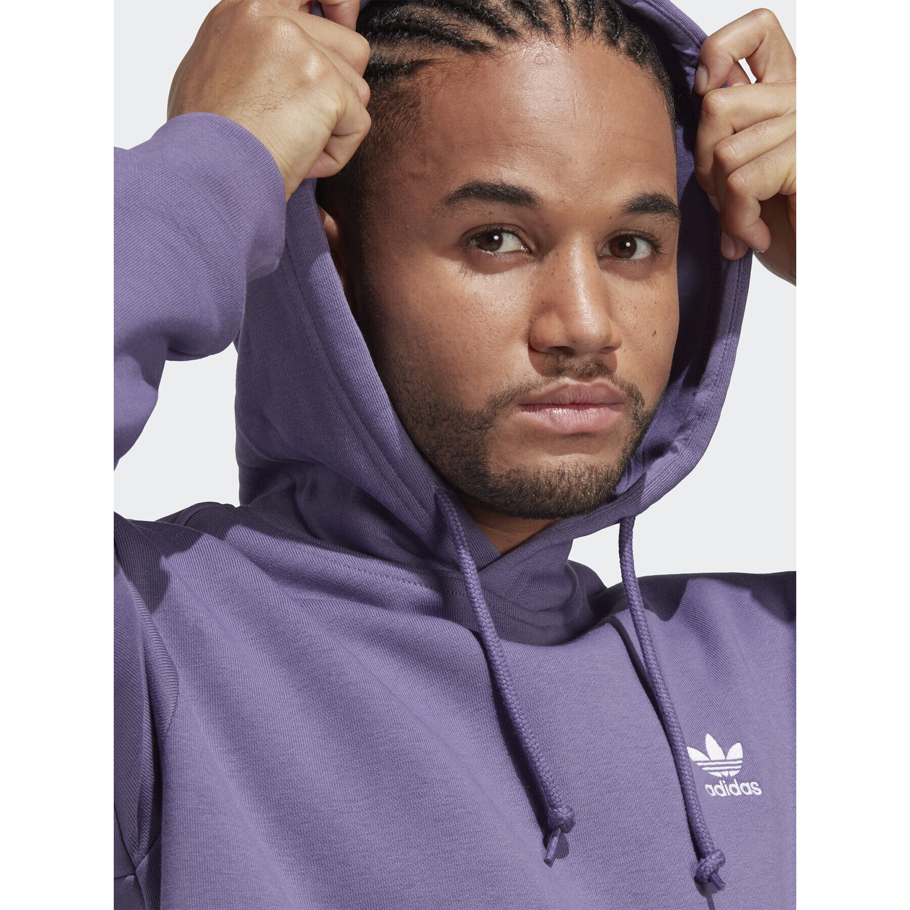 adidas Mikina Trefoil Essentials Hoodie IA4892 Fialová Regular Fit - Pepit.cz