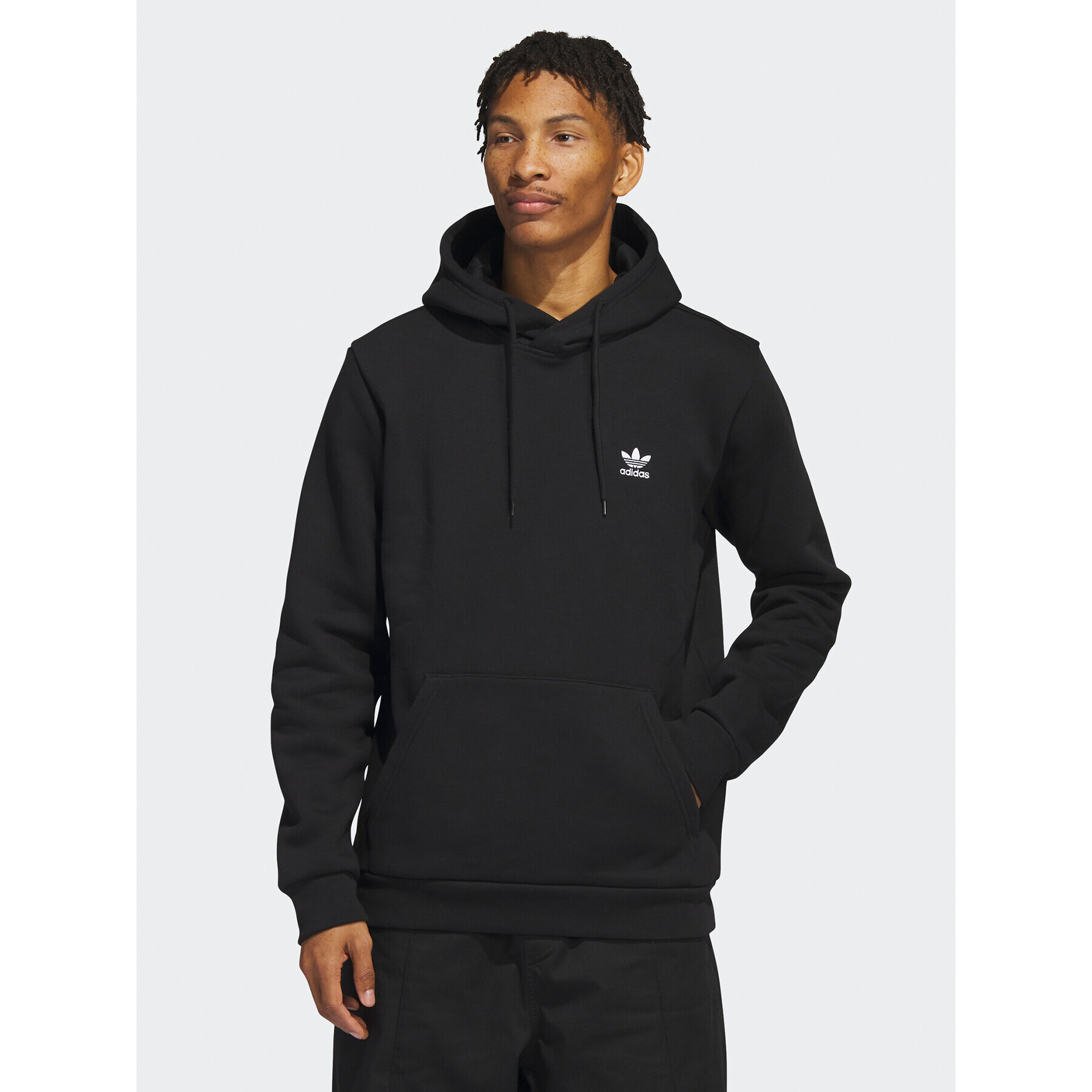 adidas Mikina Trefoil Essentials Hoodie IA4898 Černá Regular Fit - Pepit.cz