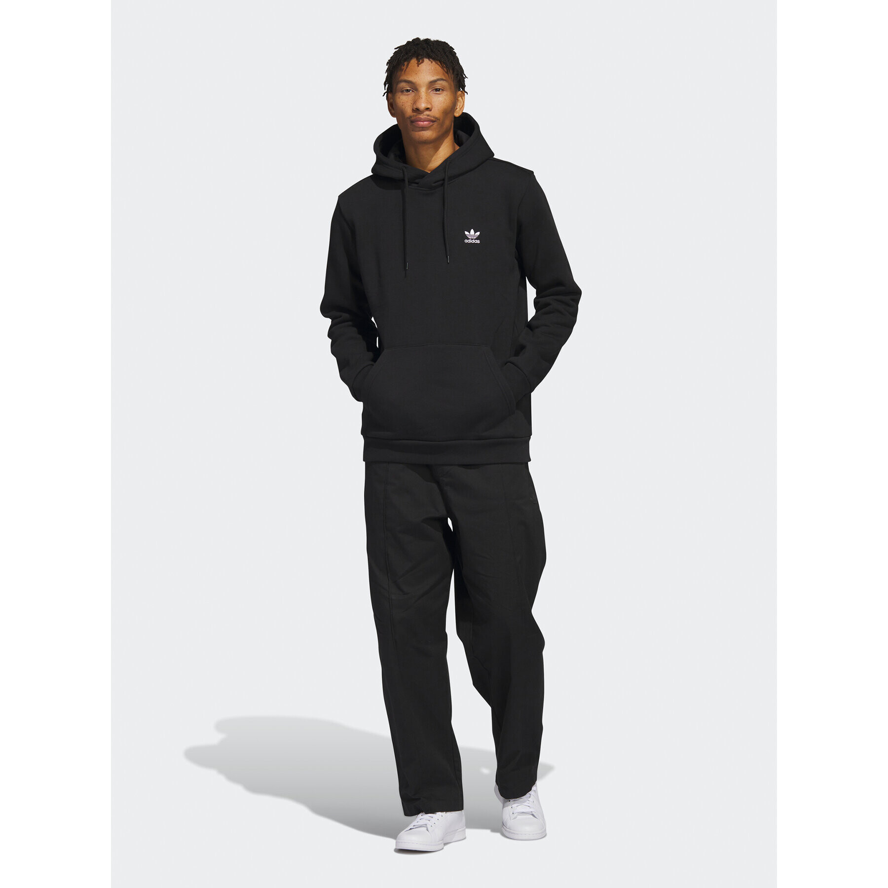 adidas Mikina Trefoil Essentials Hoodie IA4898 Černá Regular Fit - Pepit.cz