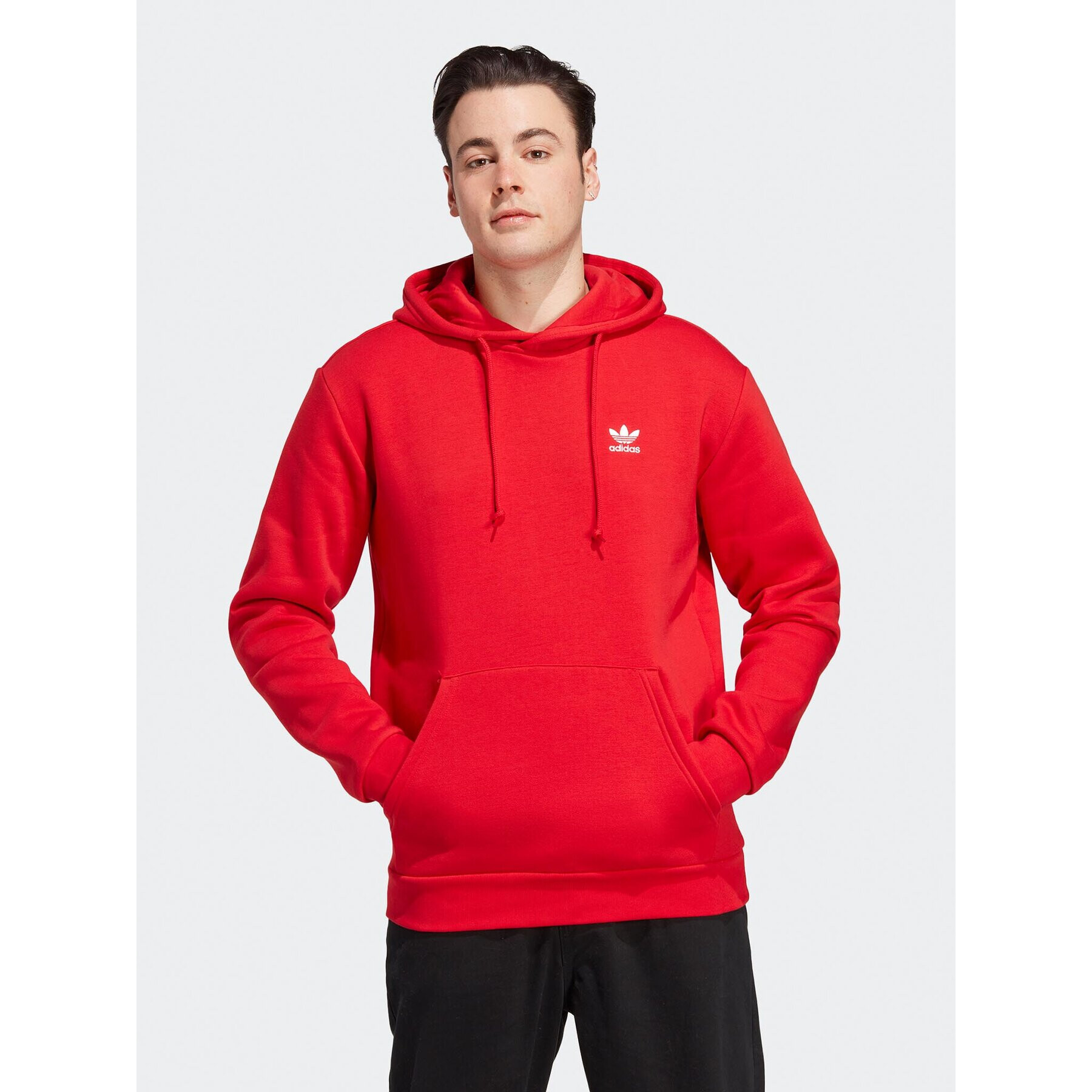 adidas Mikina Trefoil Essentials IA4897 Červená Regular Fit - Pepit.cz