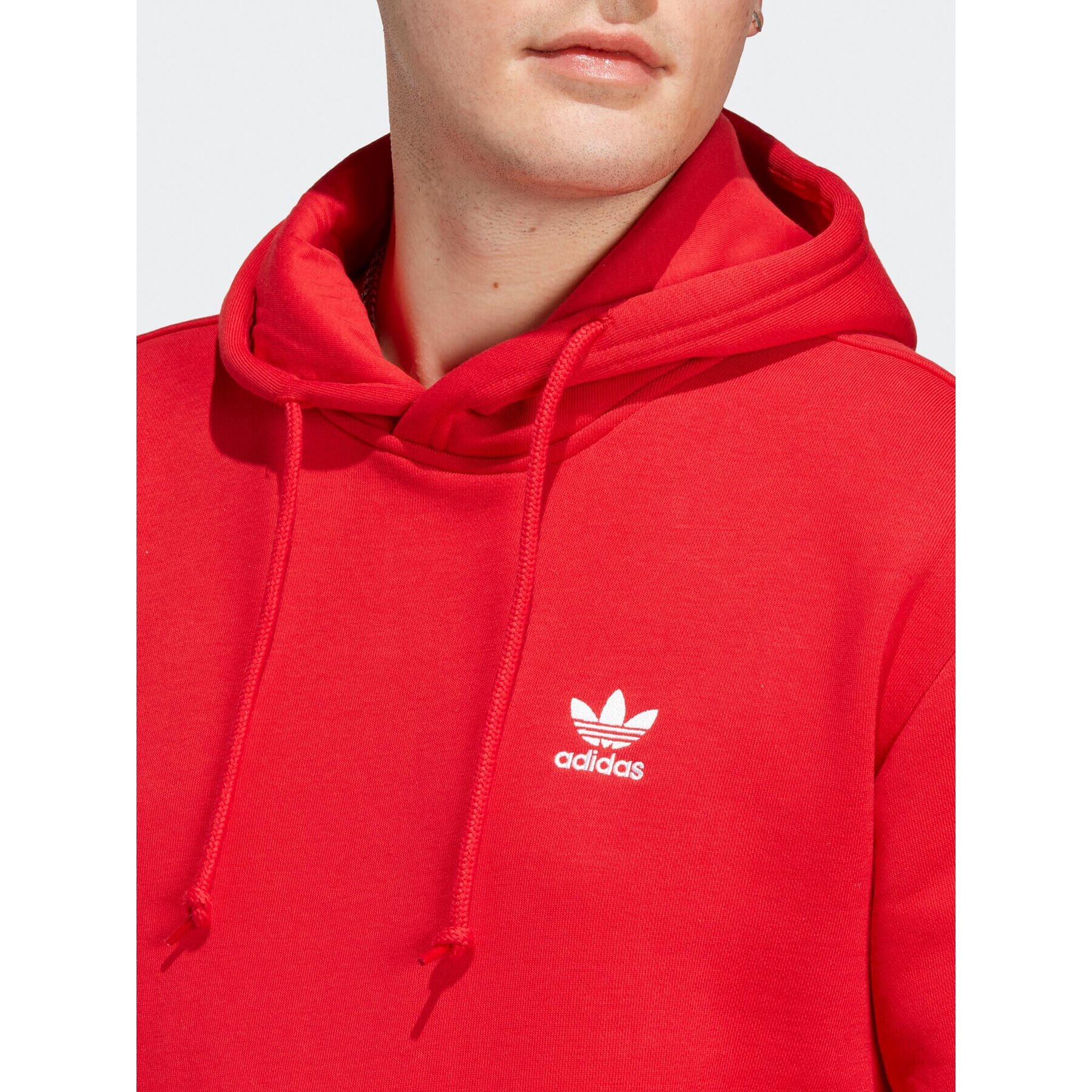 adidas Mikina Trefoil Essentials IA4897 Červená Regular Fit - Pepit.cz