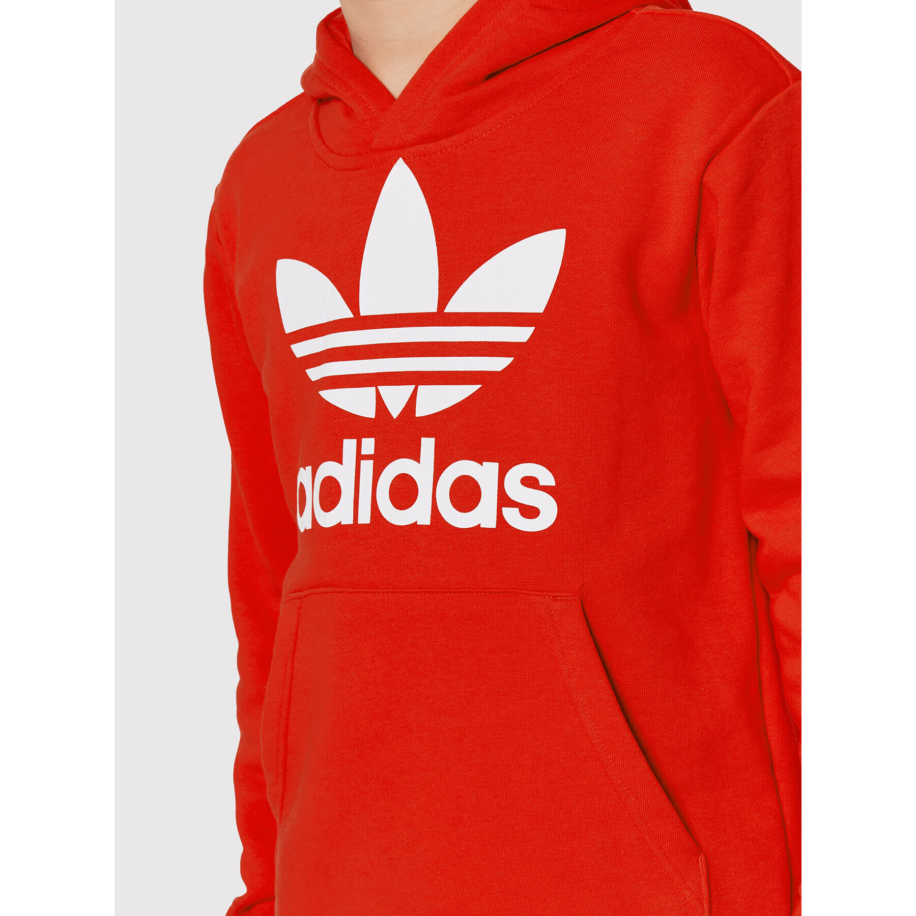 adidas Mikina Trefoil HD2020 Červená Regular Fit - Pepit.cz