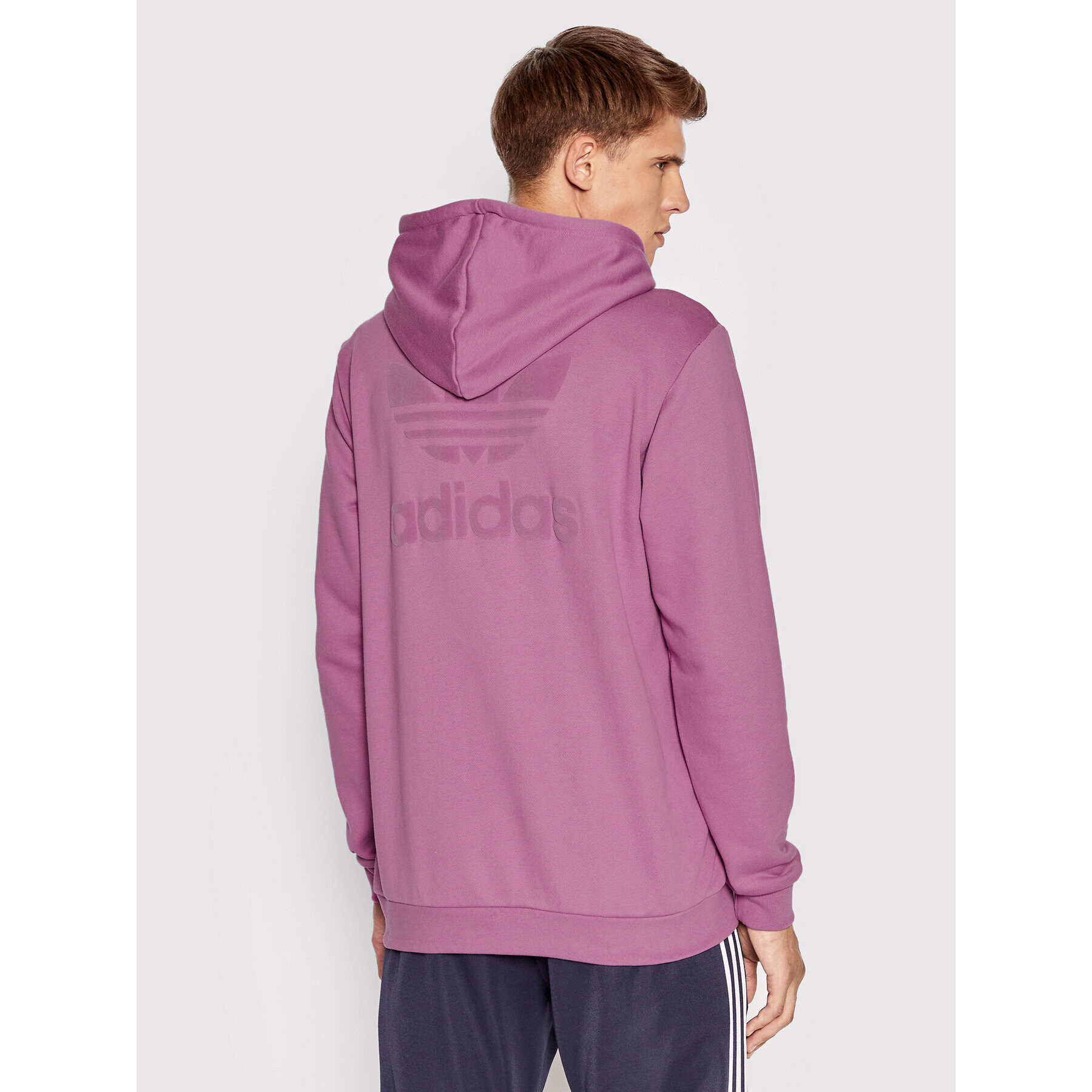 adidas Mikina Trefoil Series Street HS8894 Růžová Relaxed Fit - Pepit.cz