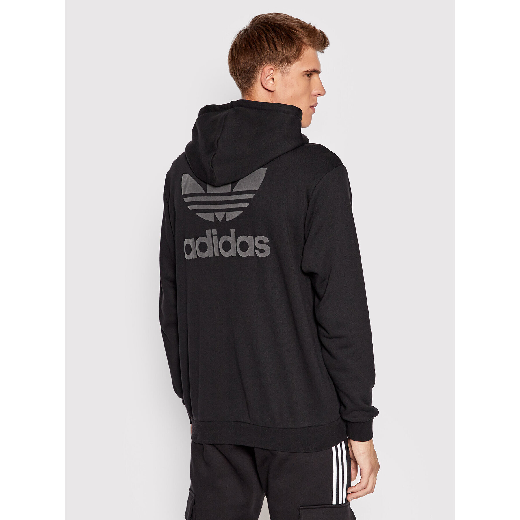 adidas Mikina Trefoil Series Street HS8895 Černá Relaxed Fit - Pepit.cz