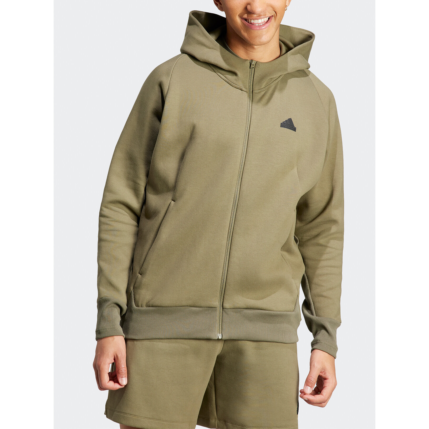 adidas Mikina Z.N.E. Premium IN5090 Zelená Loose Fit - Pepit.cz