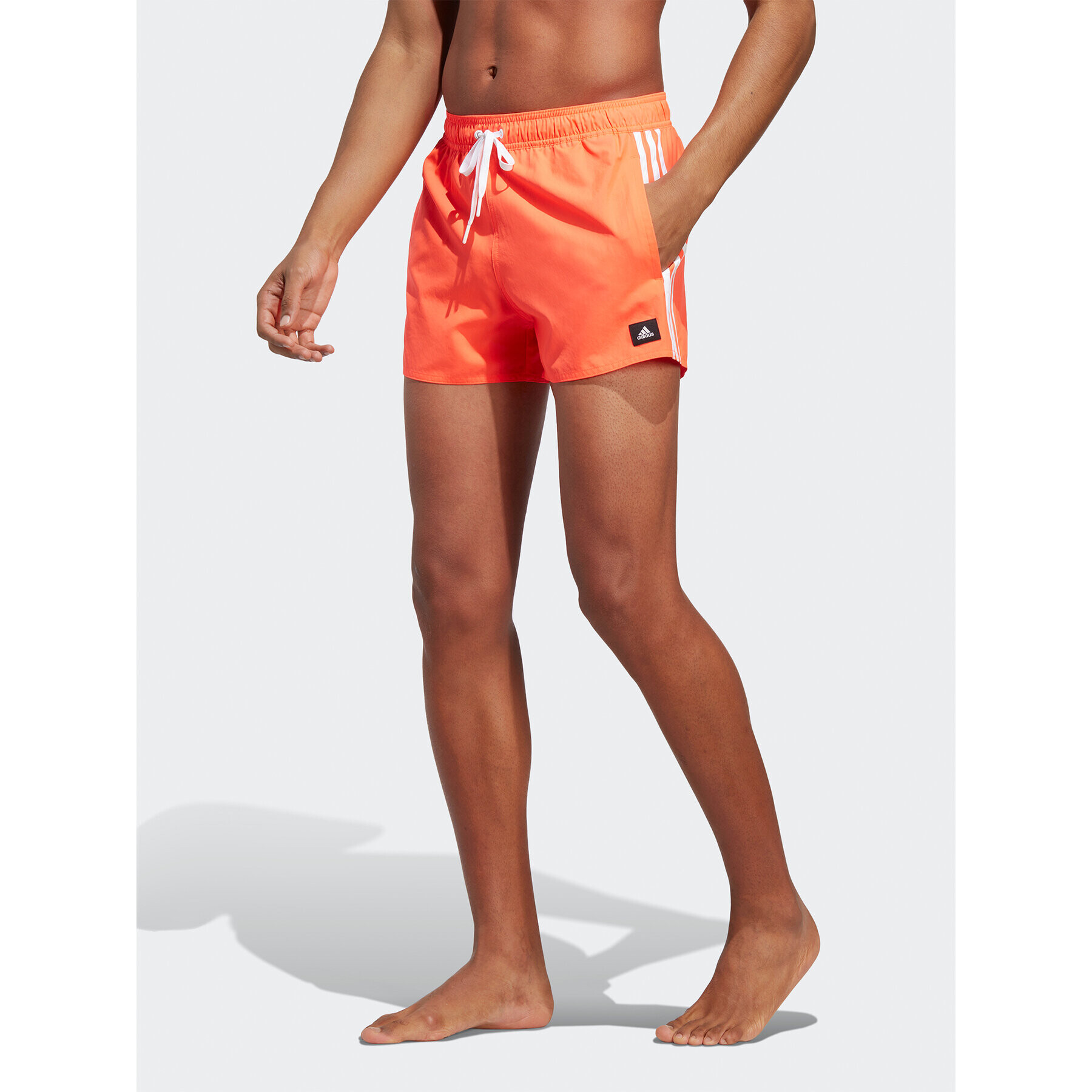 adidas Plavecké šortky 3-Stripes CLX Swim Shorts HT4371 Červená Regular Fit - Pepit.cz