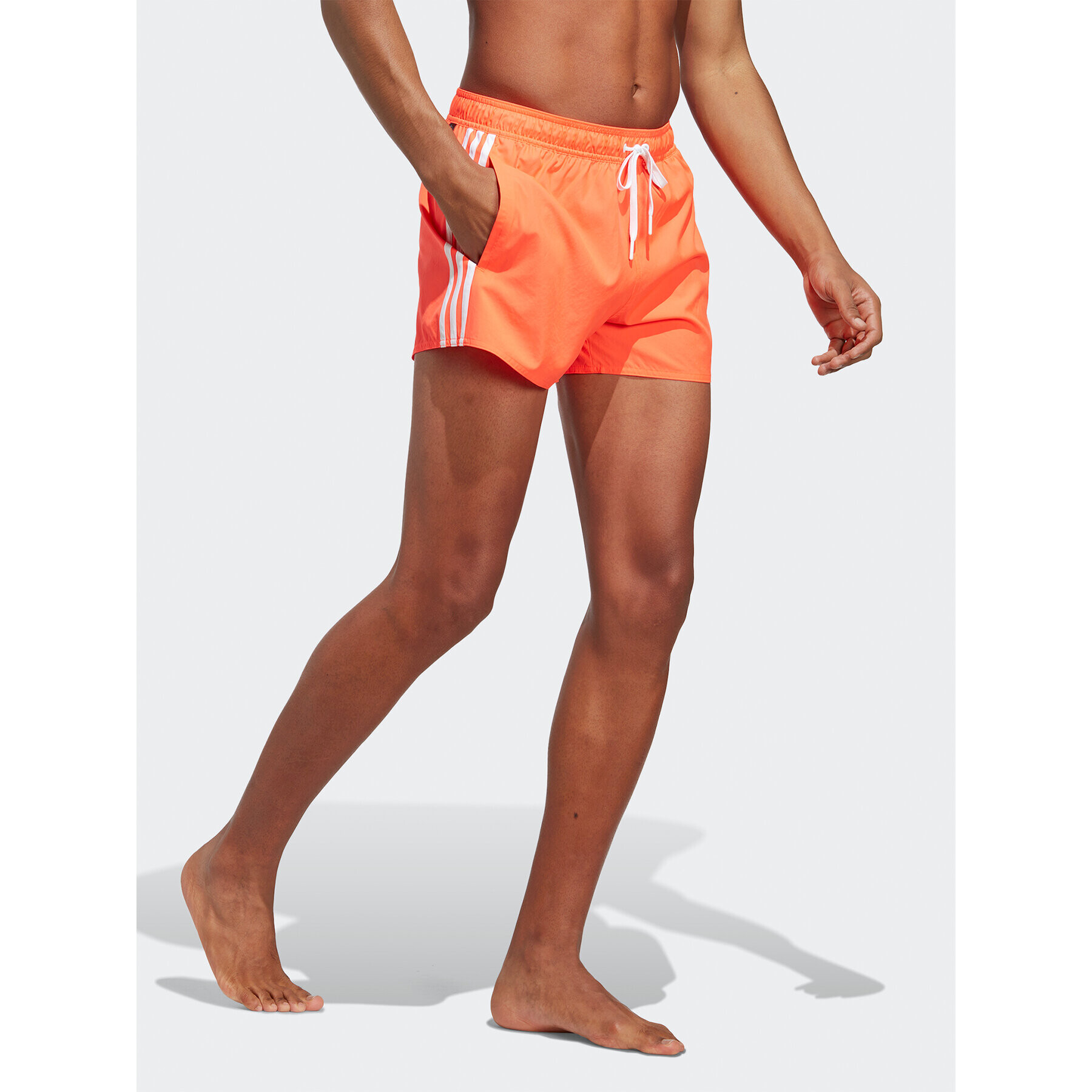 adidas Plavecké šortky 3-Stripes CLX Swim Shorts HT4371 Červená Regular Fit - Pepit.cz