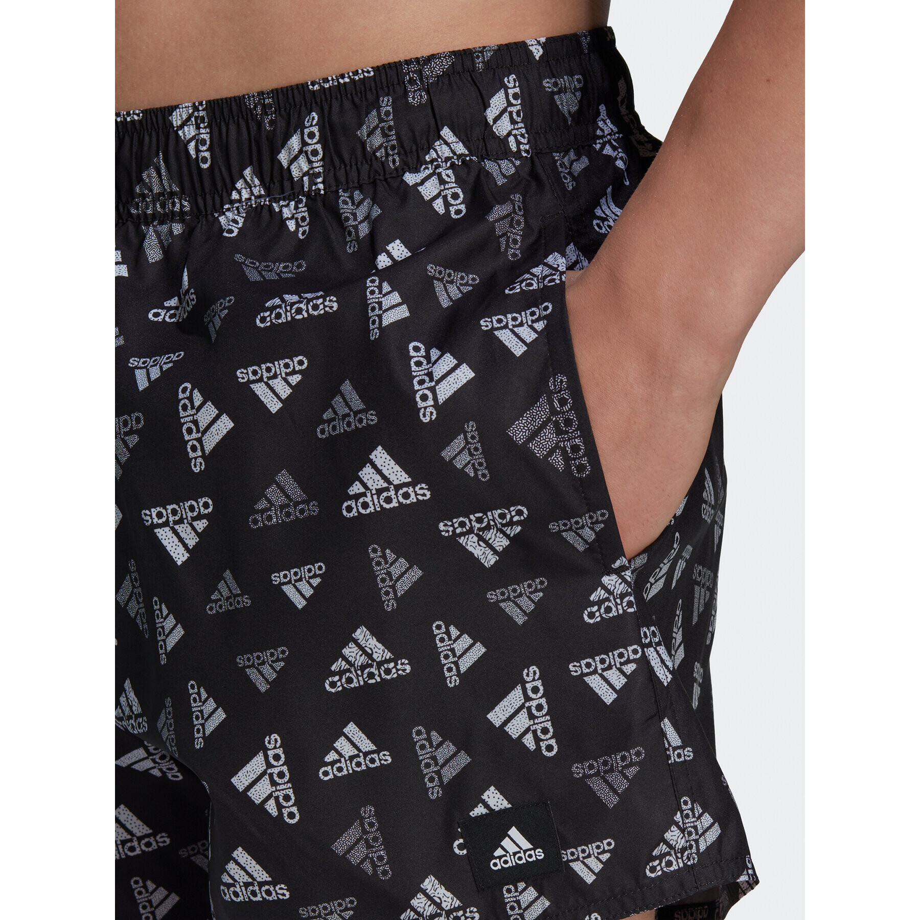 adidas Plavecké šortky Logo Print CLX Swim Shorts Very Short Length HT4345 Černá Regular Fit - Pepit.cz