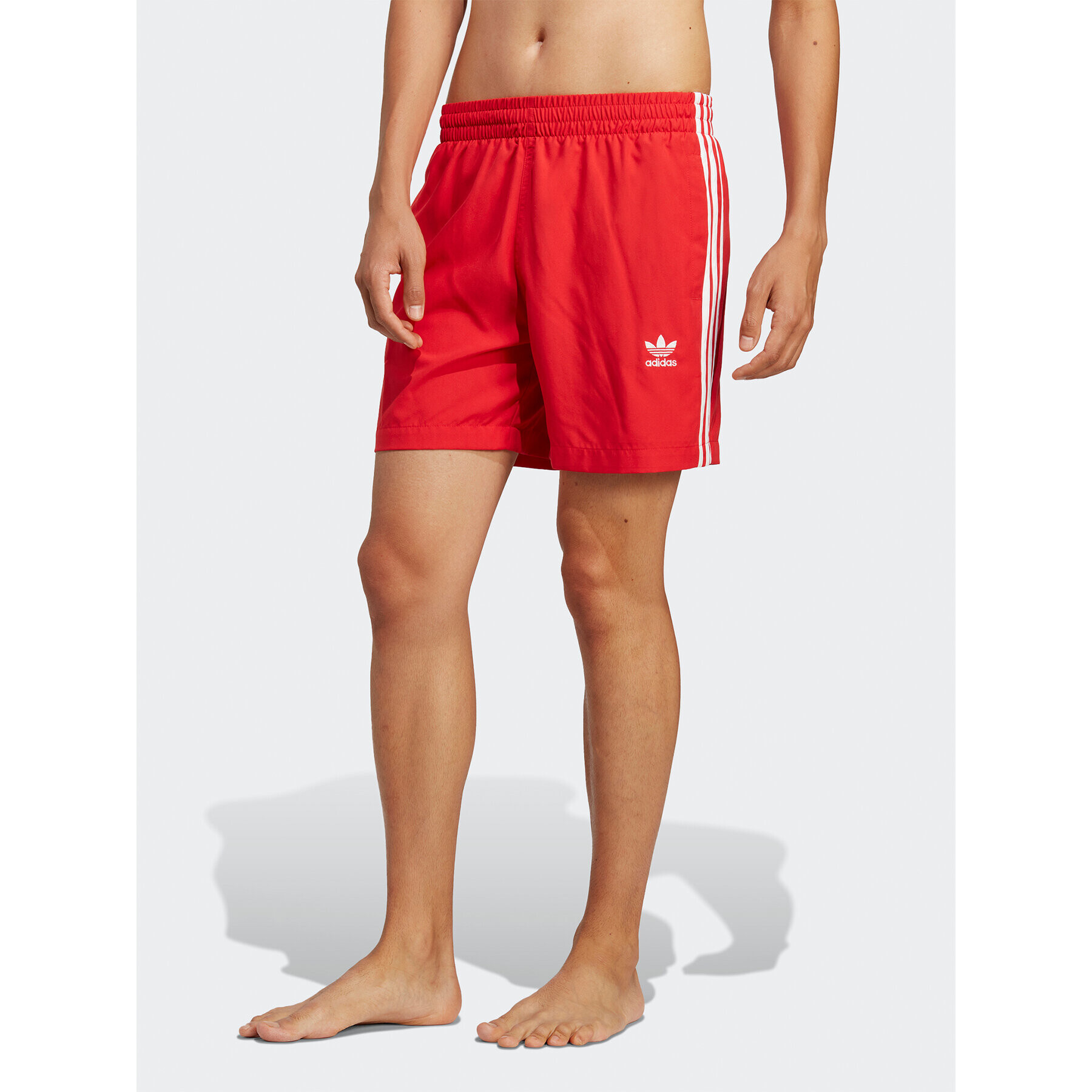 adidas Plavecké šortky Originals Adicolor 3-Stripes Swim Shorts H44768 Červená Regular Fit - Pepit.cz