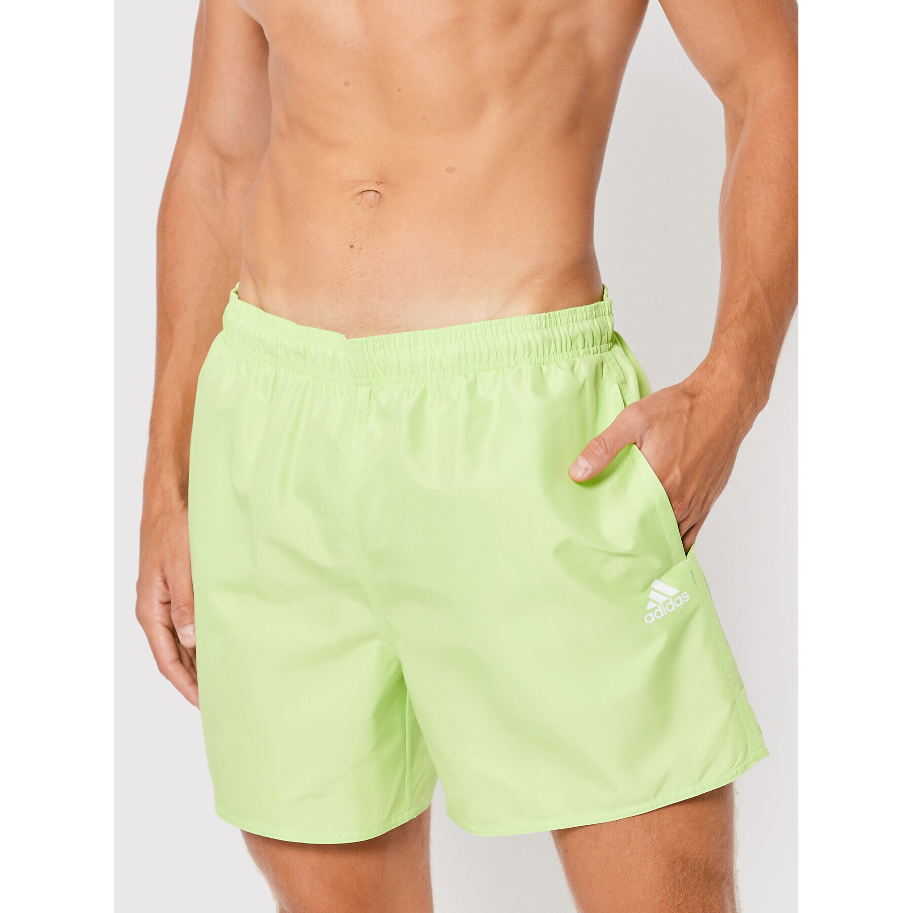 adidas Plavecké šortky Solid Swim HA0388 Zelená Regular Fit - Pepit.cz