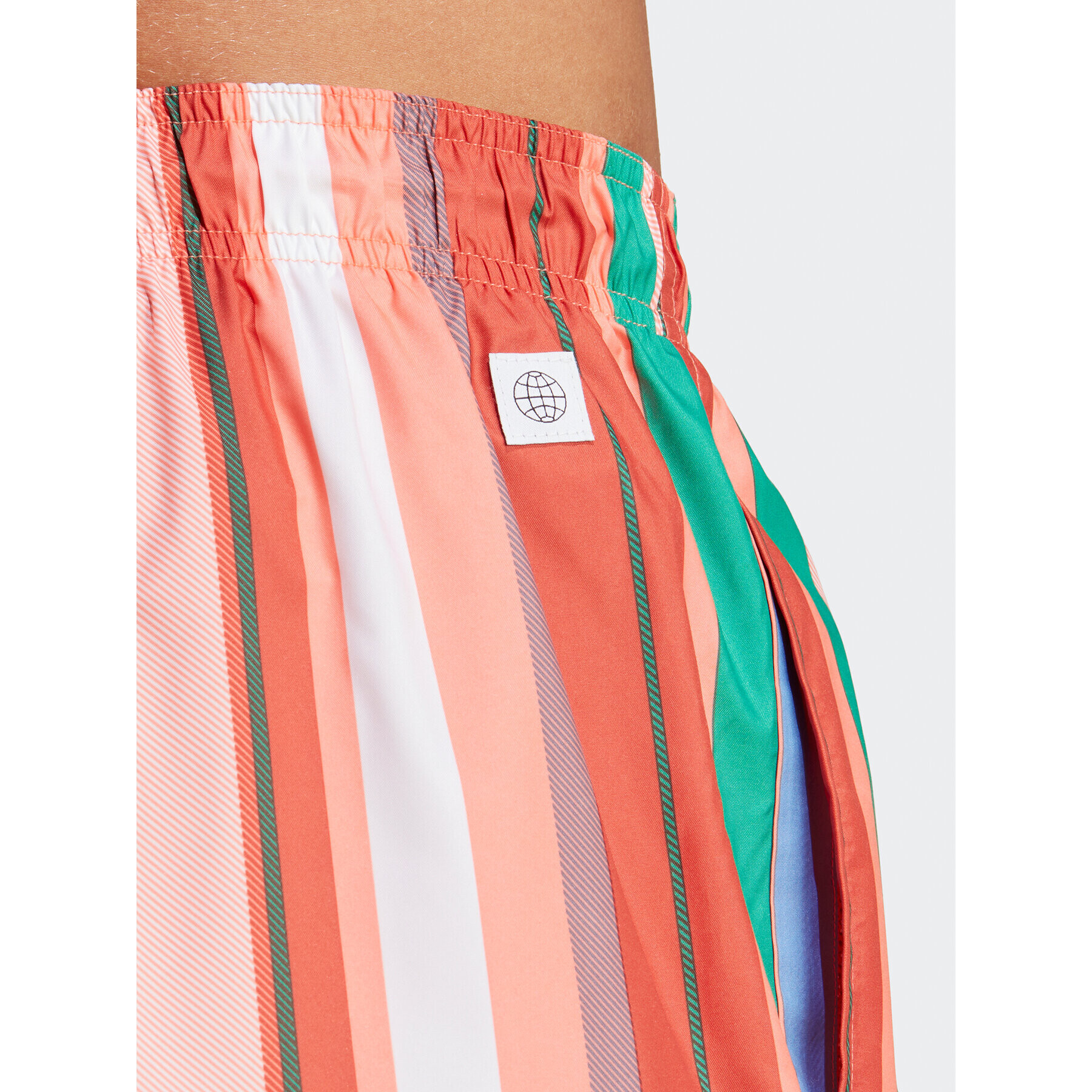 adidas Plavecké šortky Striped Swim Shorts IA7753 Oranžová Regular Fit - Pepit.cz