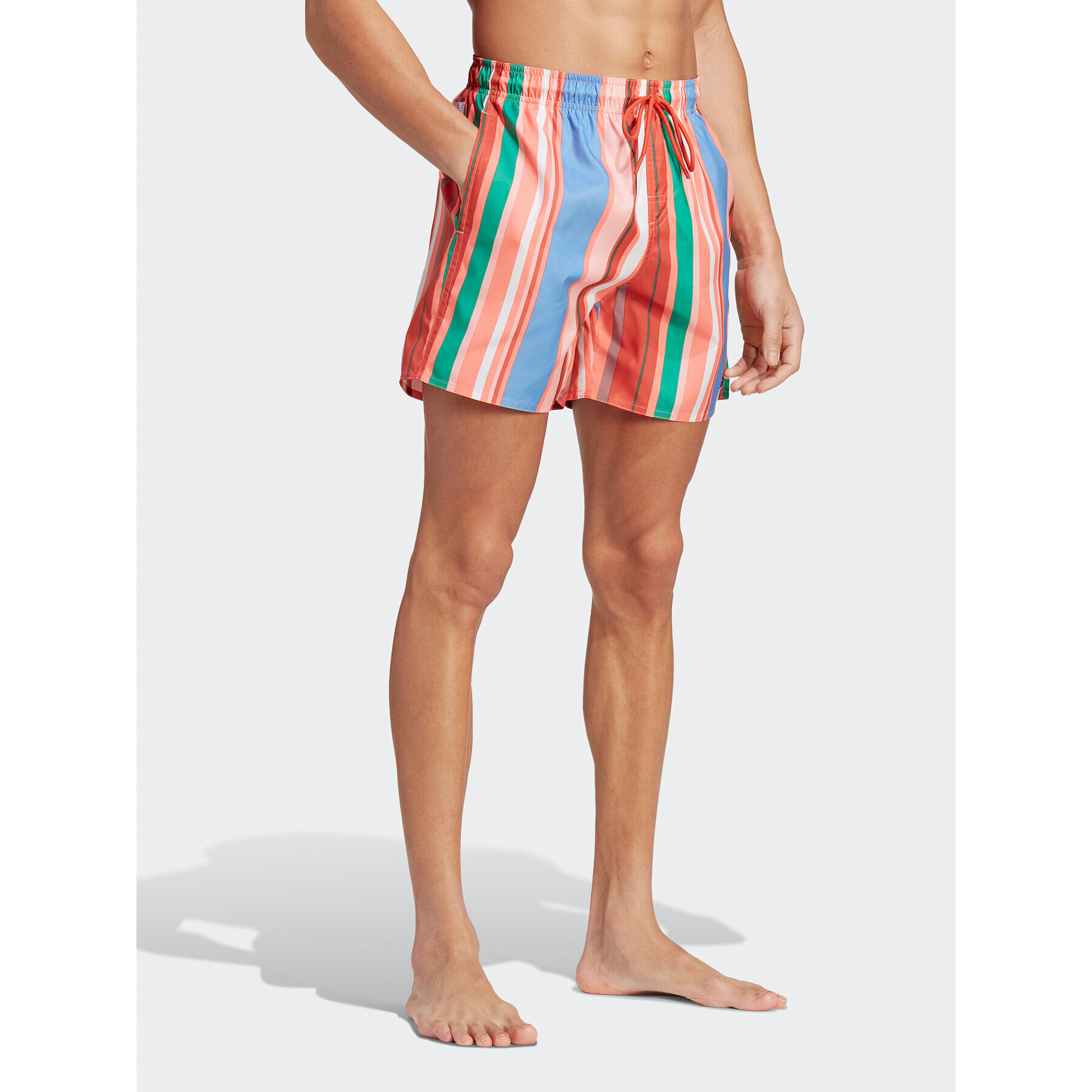 adidas Plavecké šortky Striped Swim Shorts IA7753 Oranžová Regular Fit - Pepit.cz