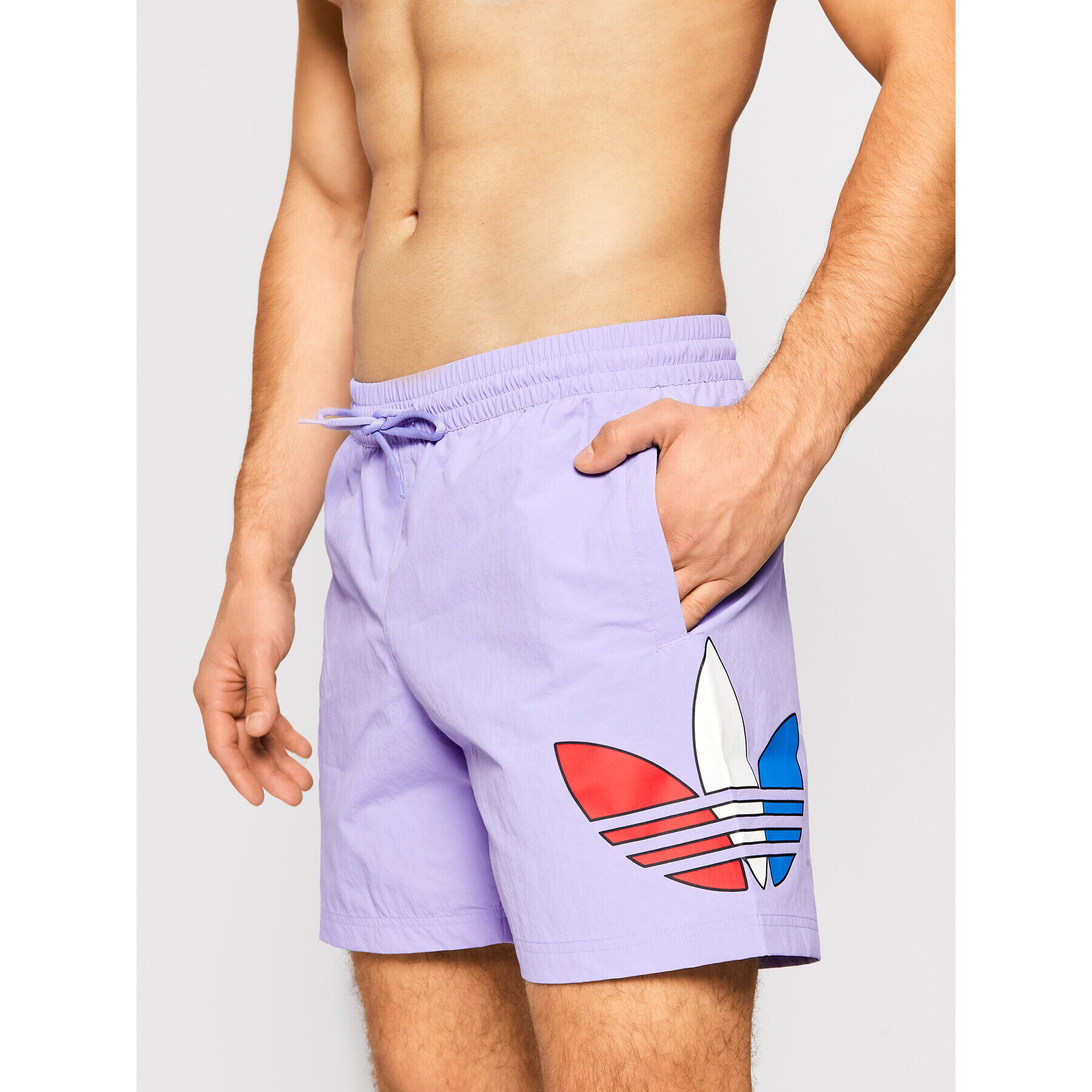 adidas Plavecké šortky Tricol Swims GN3569 Fialová Regular Fit - Pepit.cz