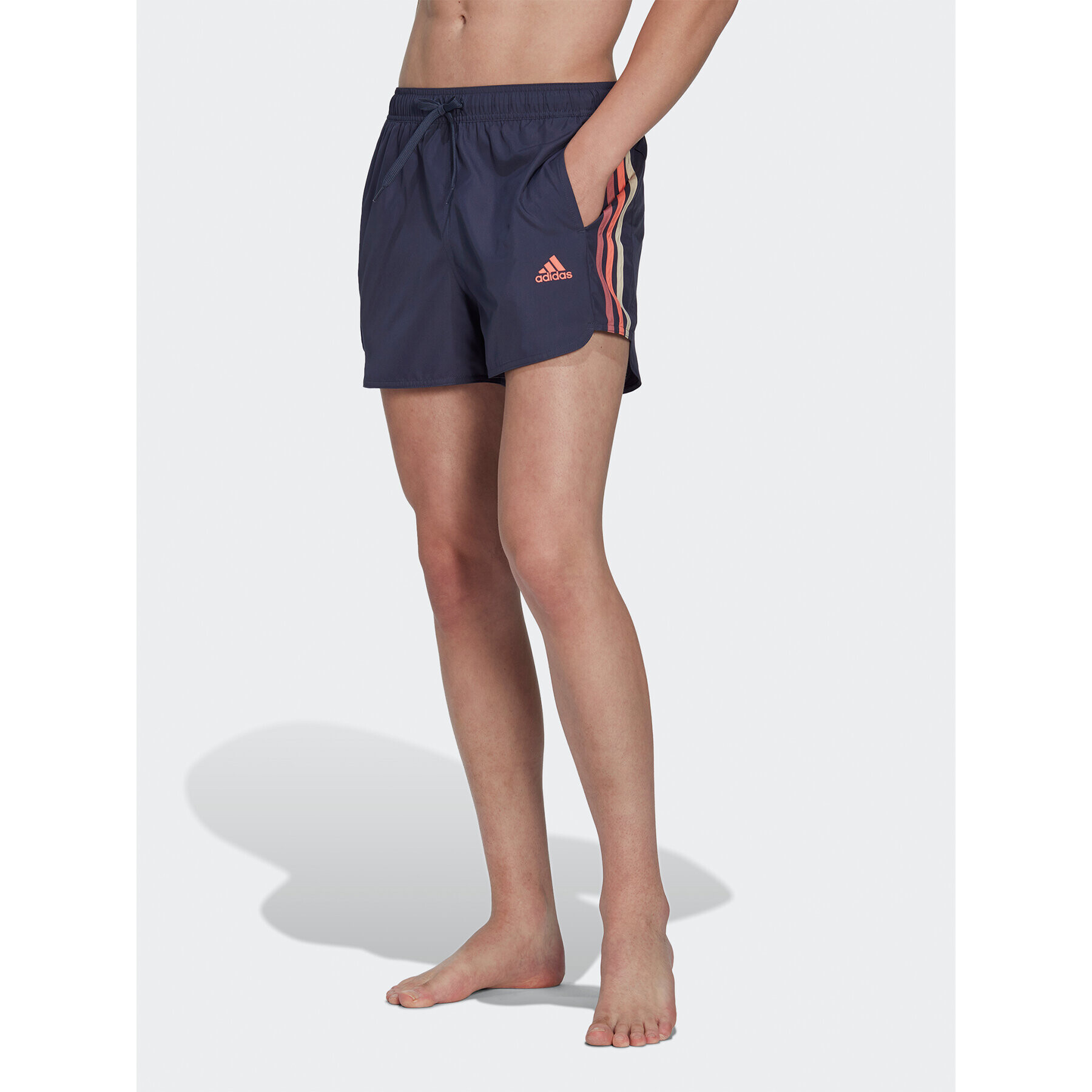 adidas Plavecké šortky Very Short Length Retro Split Swim Shorts HT4348 Modrá Regular Fit - Pepit.cz