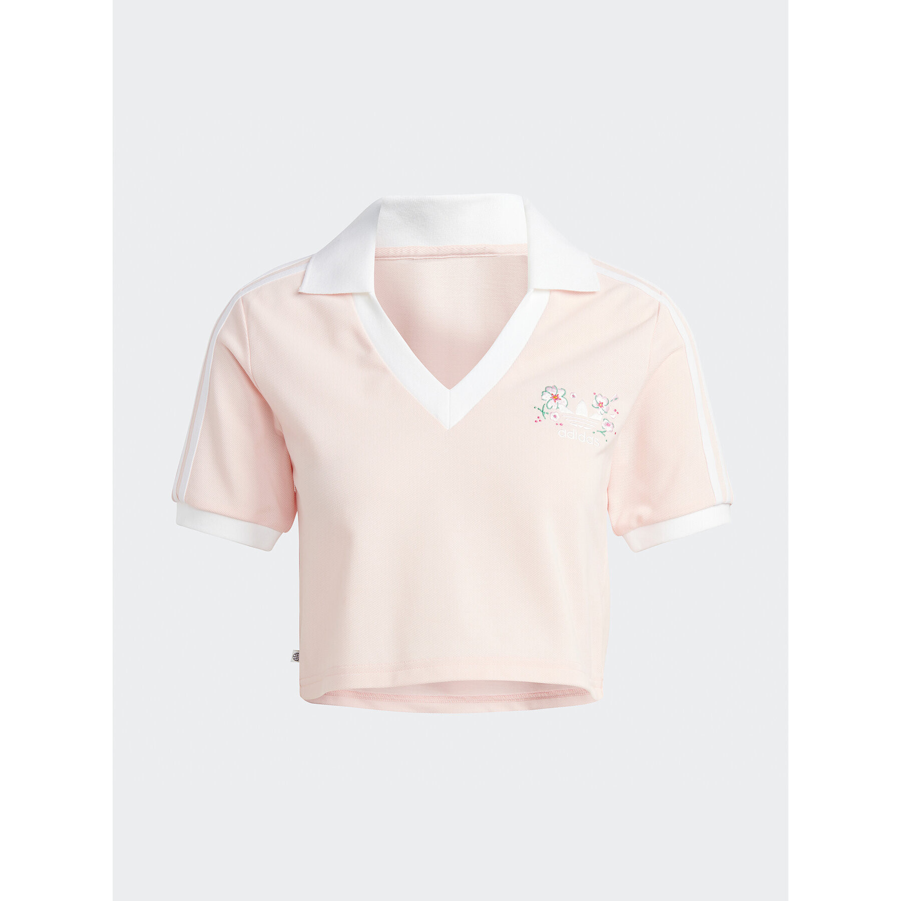 adidas Polokošile Crop Polo Shirt IP3757 Růžová - Pepit.cz