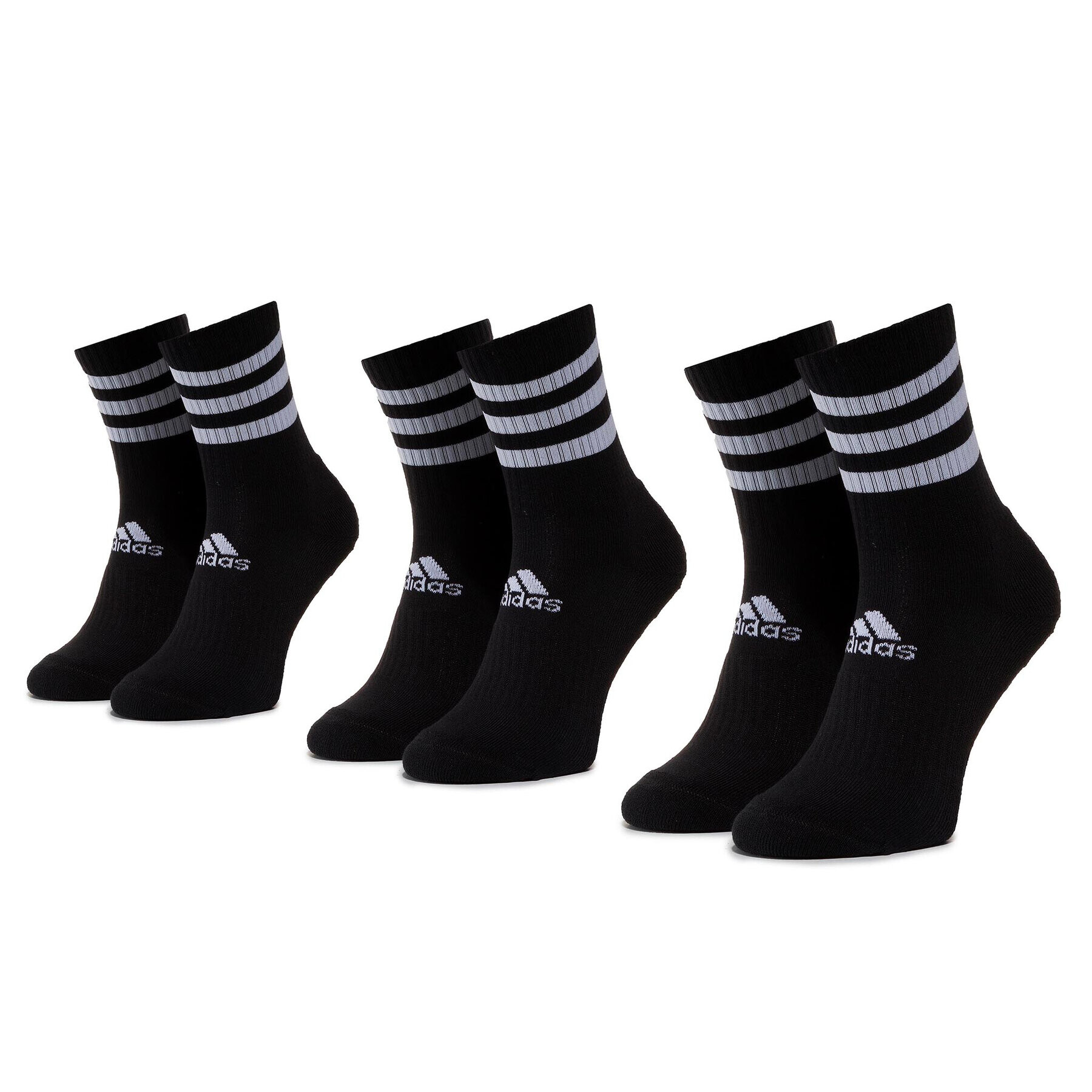 adidas Sada 3 párů vysokých ponožek unisex 3s Csh Crw3p DZ9347 Černá - Pepit.cz