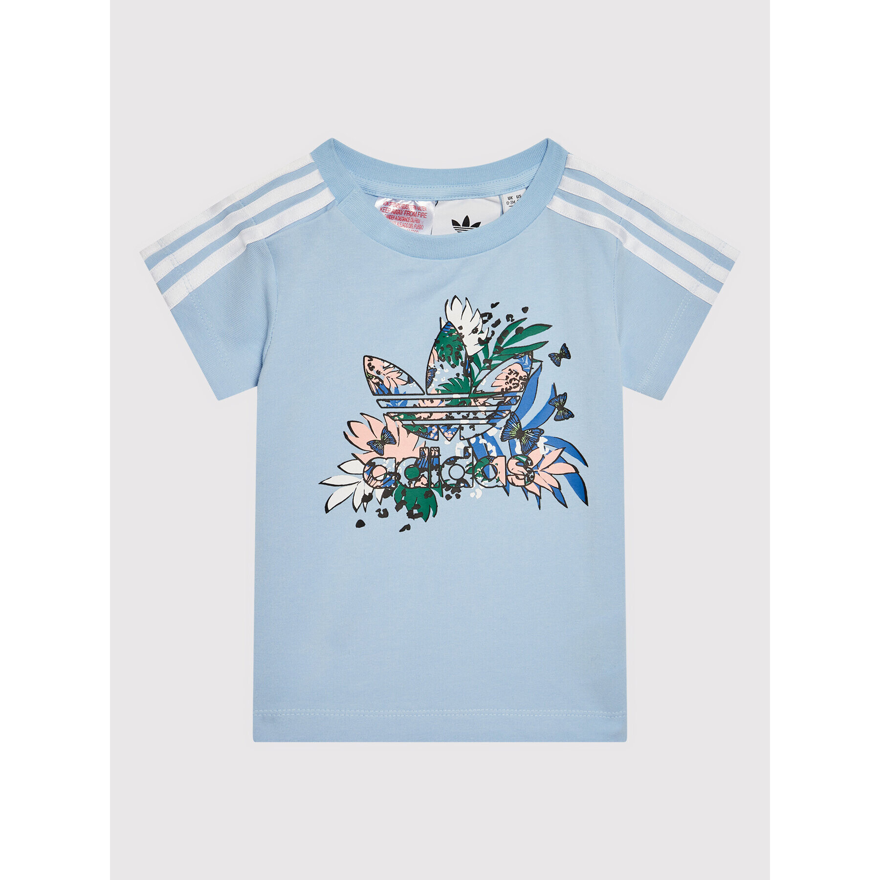 adidas Sada t-shirt a legíny Her Studio London Animal Flower H22600 Modrá Regular Fit - Pepit.cz