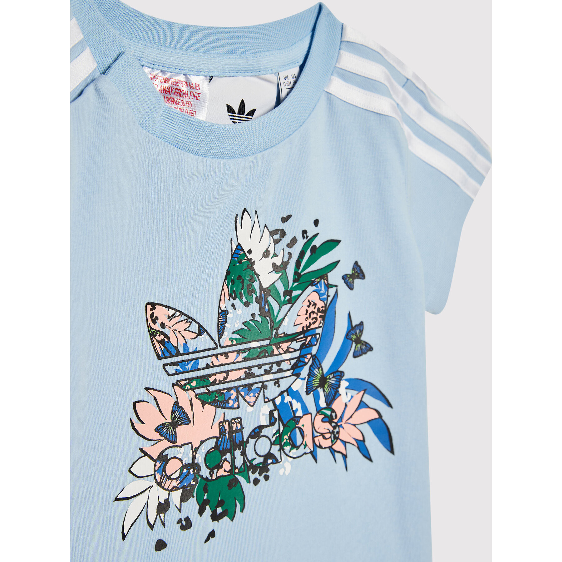 adidas Sada t-shirt a legíny Her Studio London Animal Flower H22600 Modrá Regular Fit - Pepit.cz