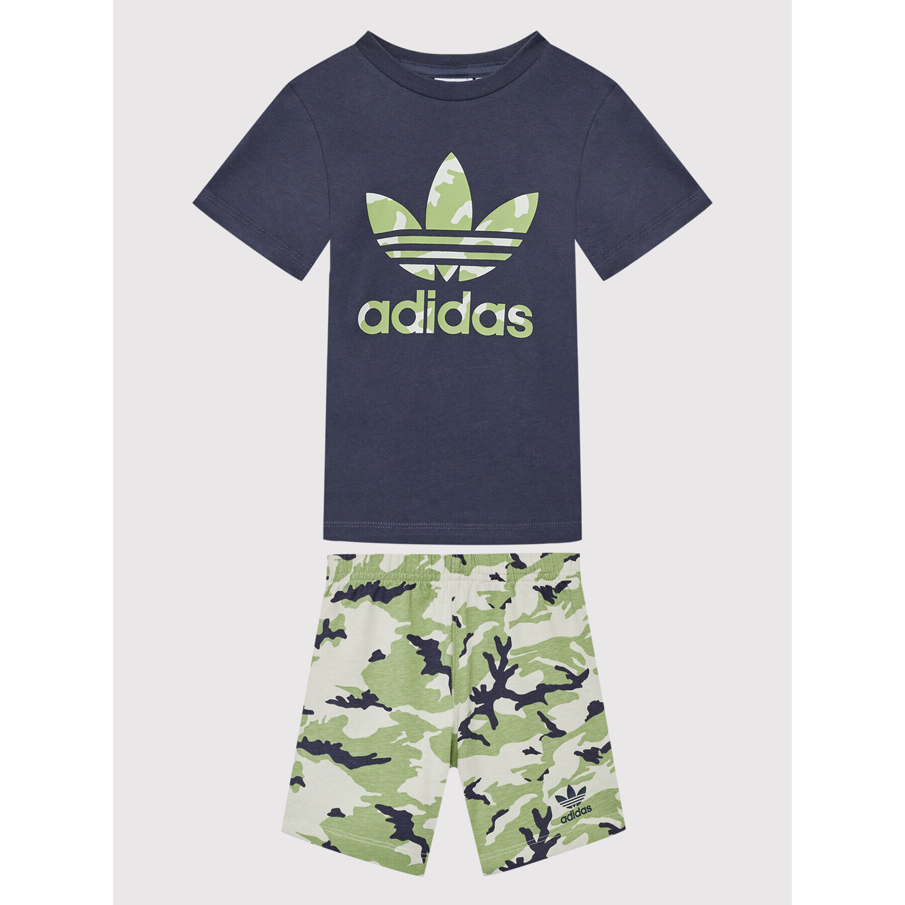 adidas Sada T-shirt a šortky Camo HE6928 Tmavomodrá Regular Fit - Pepit.cz