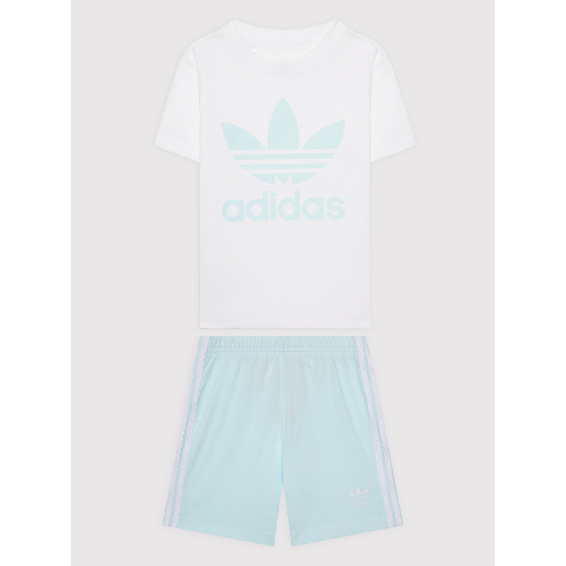 adidas Sada T-shirt a šortky Trefoil HS8868 Bílá Regular Fit - Pepit.cz