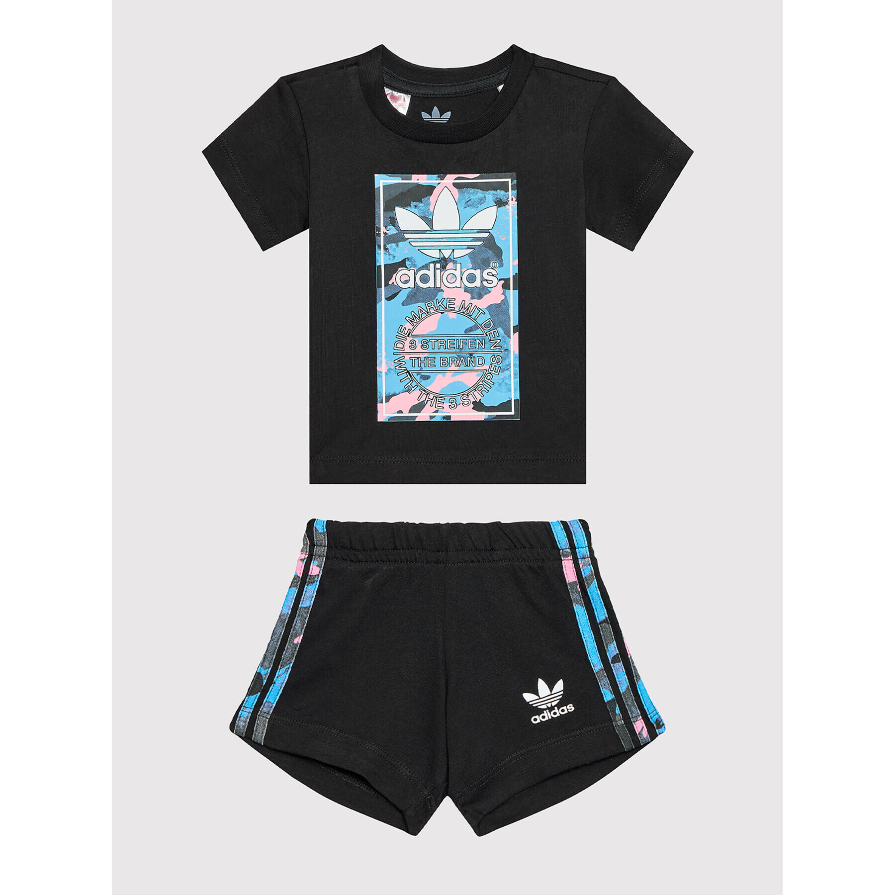 adidas Sada tričko a sportovní šortky Camo HK0322 Černá Regular Fit - Pepit.cz